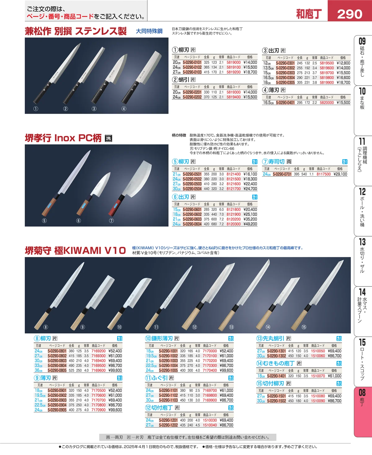 EBM業務用厨房用品カタログvol.25・ページ番号290・ホテルパン・ガストロノームパン