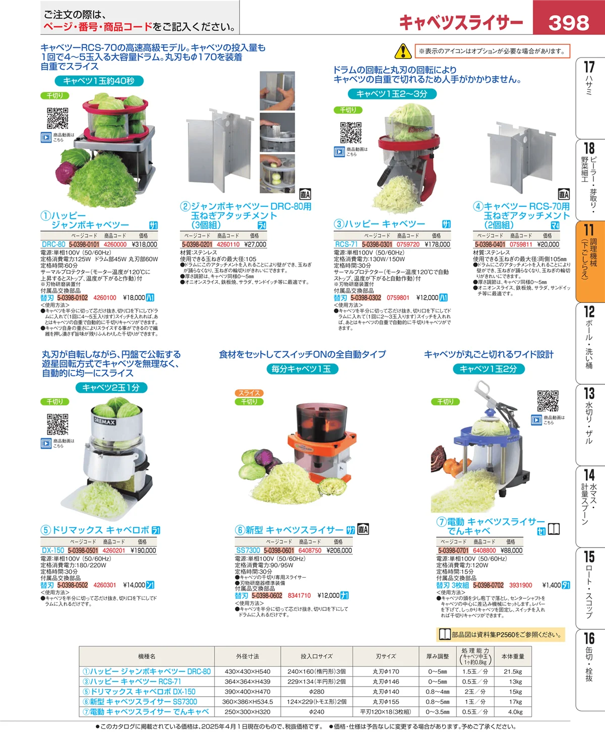 EBM業務用厨房用品カタログvol.25・ページ番号398・まな板