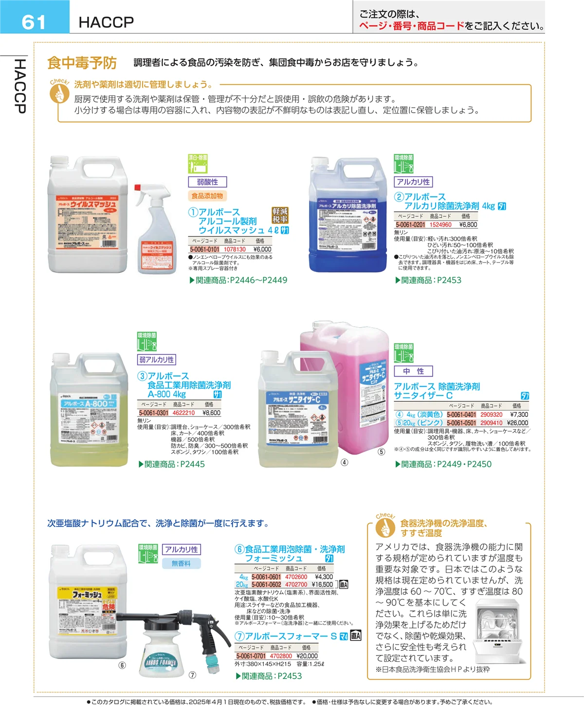 EBM業務用厨房用品カタログvol.25・ページ番号61・フォトインデックス