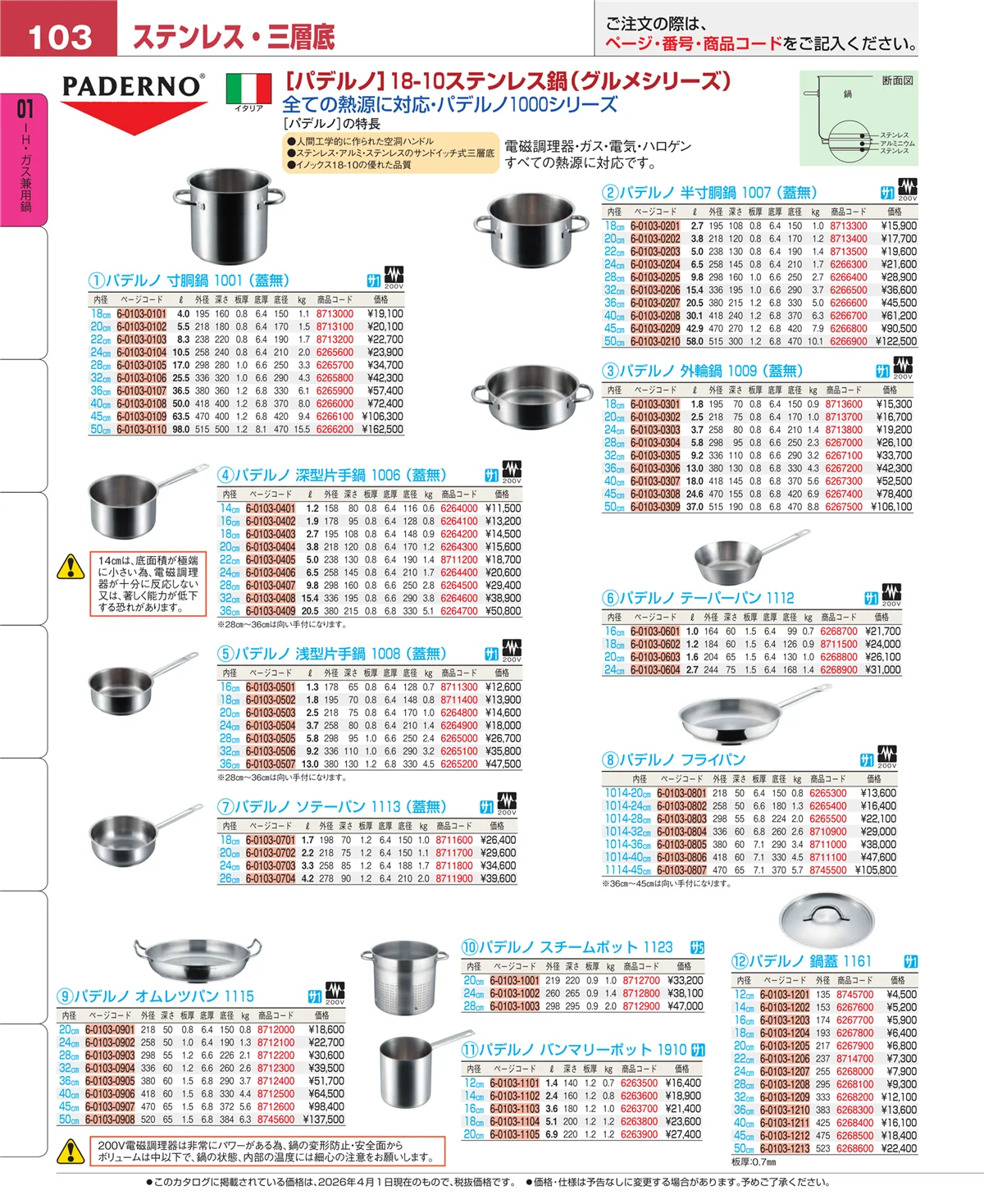 EBM業務用厨房用品カタログvol.26・ページ番号103・コラム
