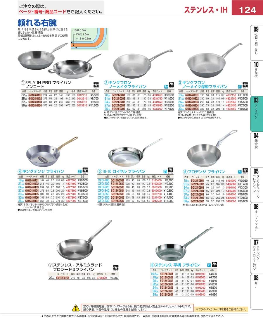 ガス専用鍋 ページ124