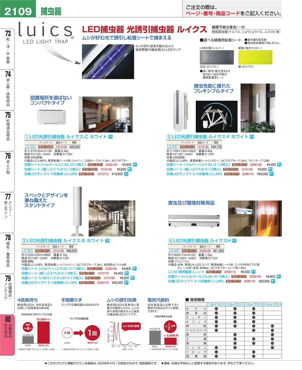 EBM業務用厨房用品カタログvol.26・ページ番号2109・店舗備品・インテリア