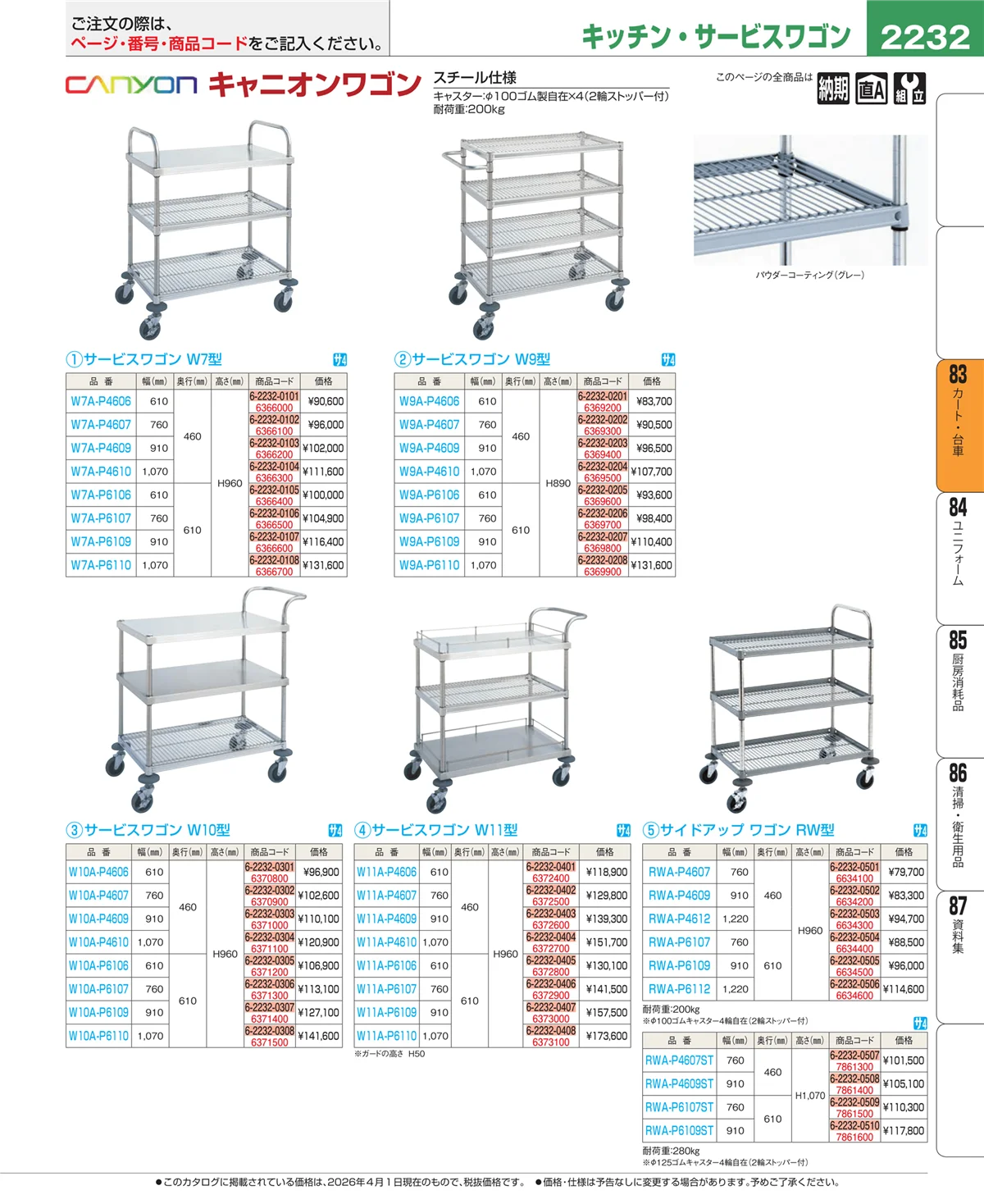EBM業務用厨房用品カタログvol.26・ページ番号2232・バスボックス・洗浄ラック