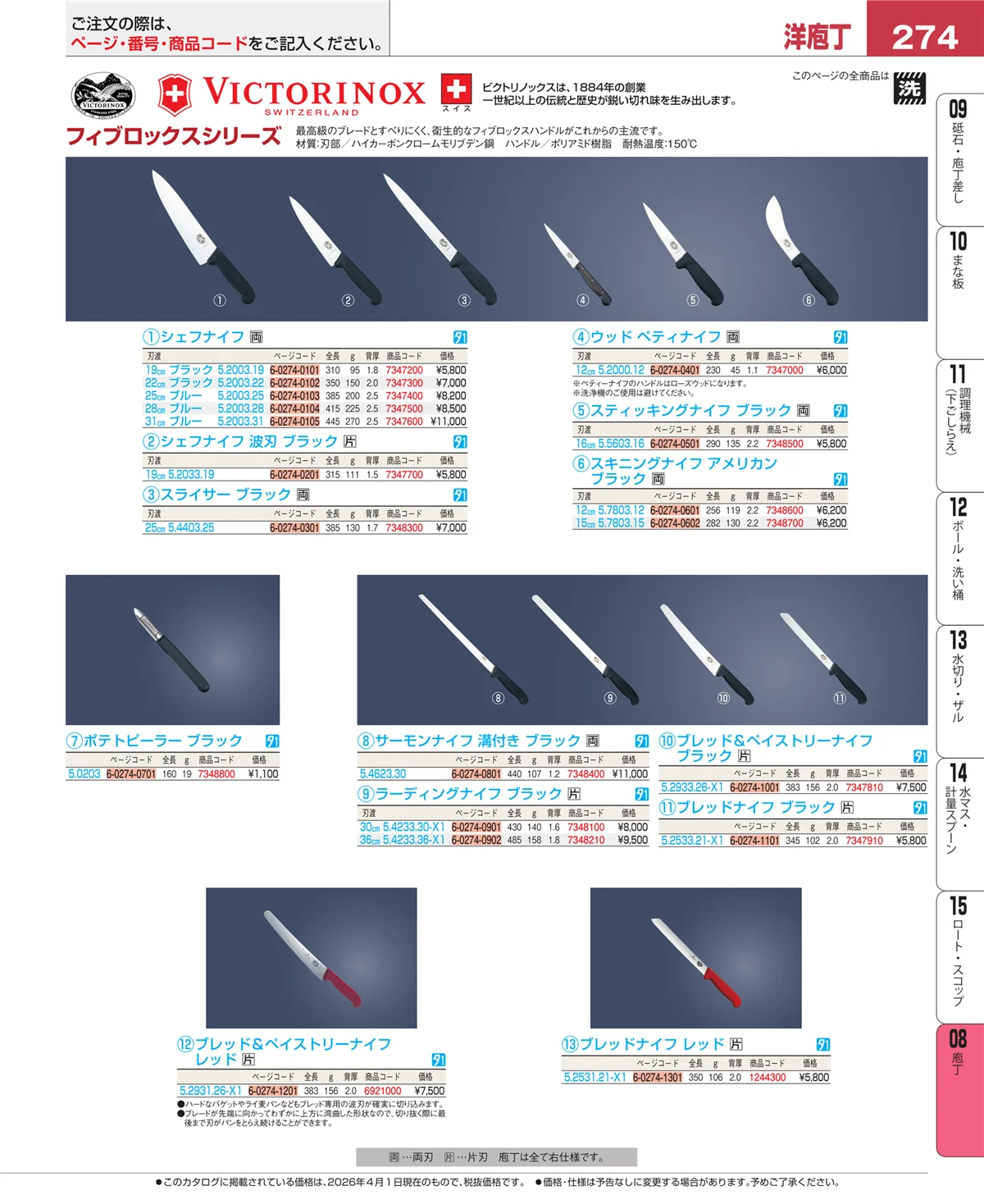 EBM業務用厨房用品カタログvol.26・ページ番号274・ホテルパン・ガストロノームパン