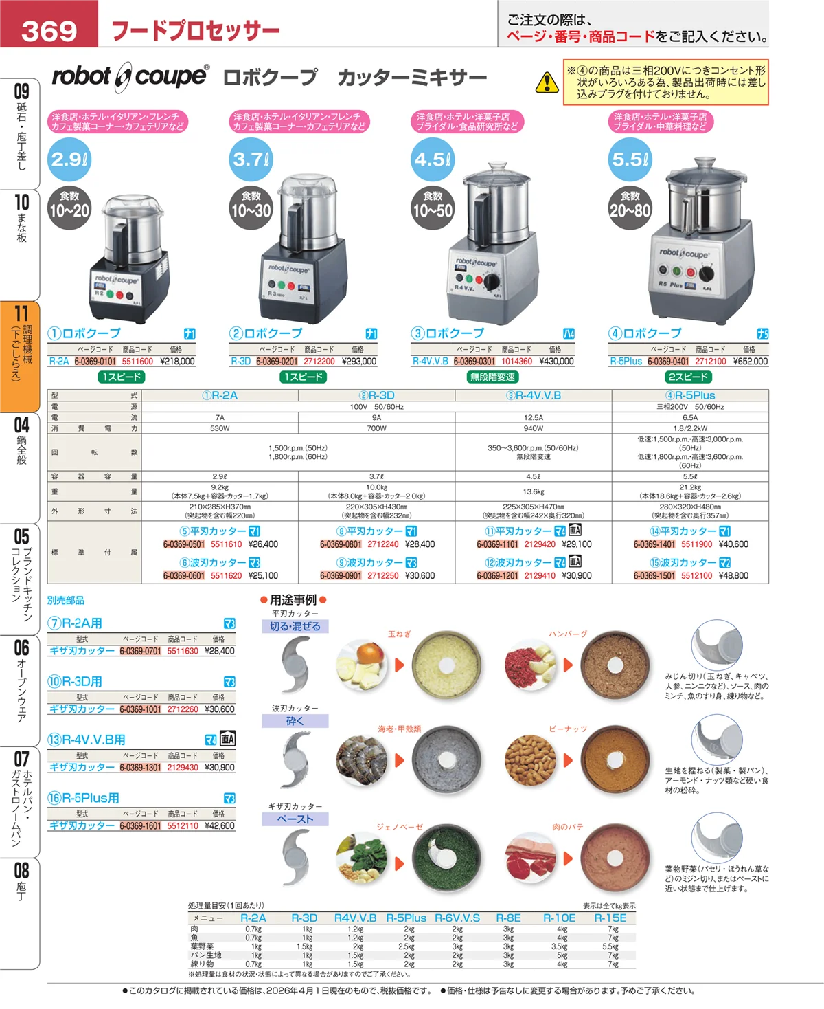 EBM業務用厨房用品カタログvol.26・ページ番号369・まな板