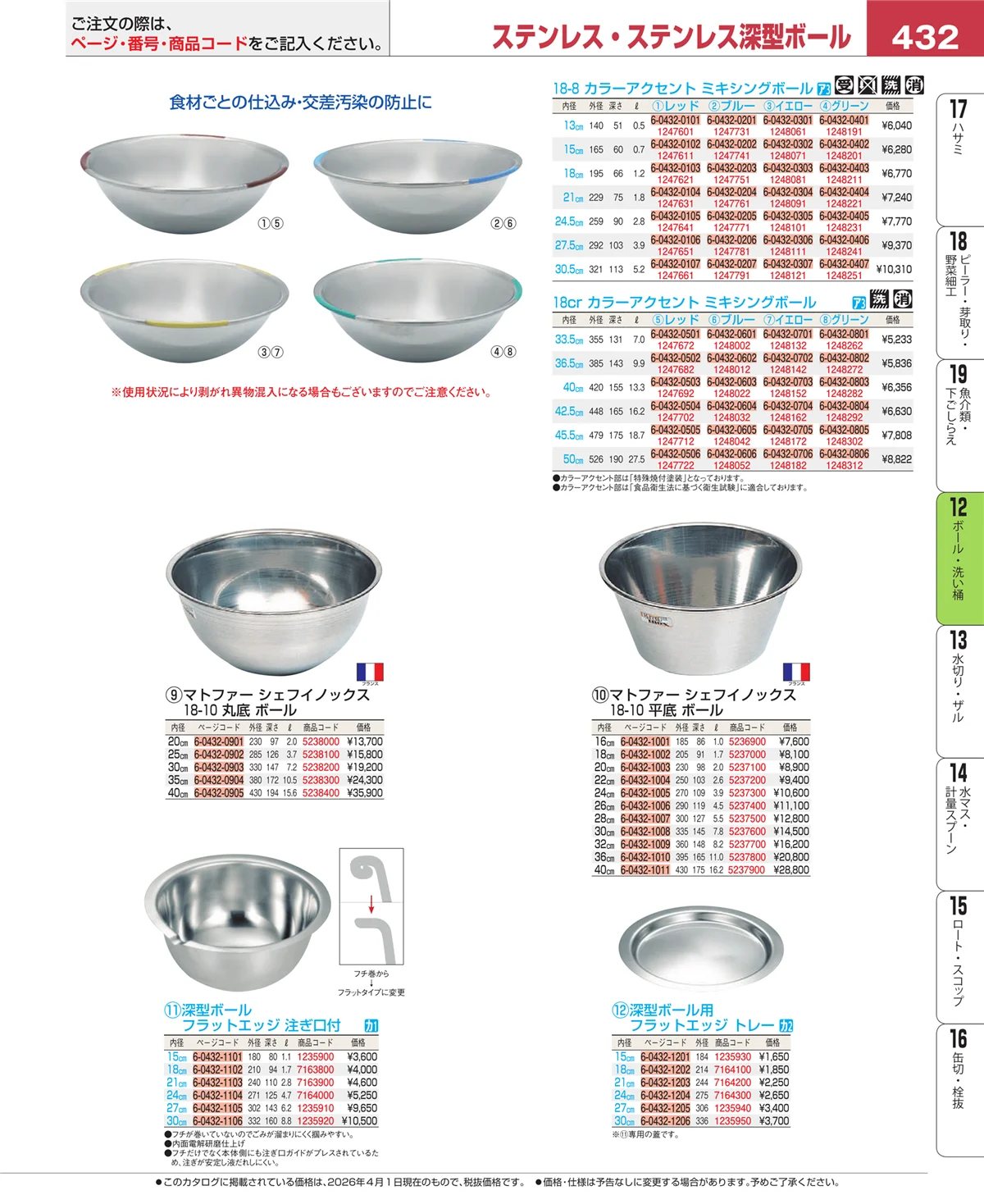 EBM業務用厨房用品カタログvol.26・ページ番号432・調理機械（下ごしらえ）