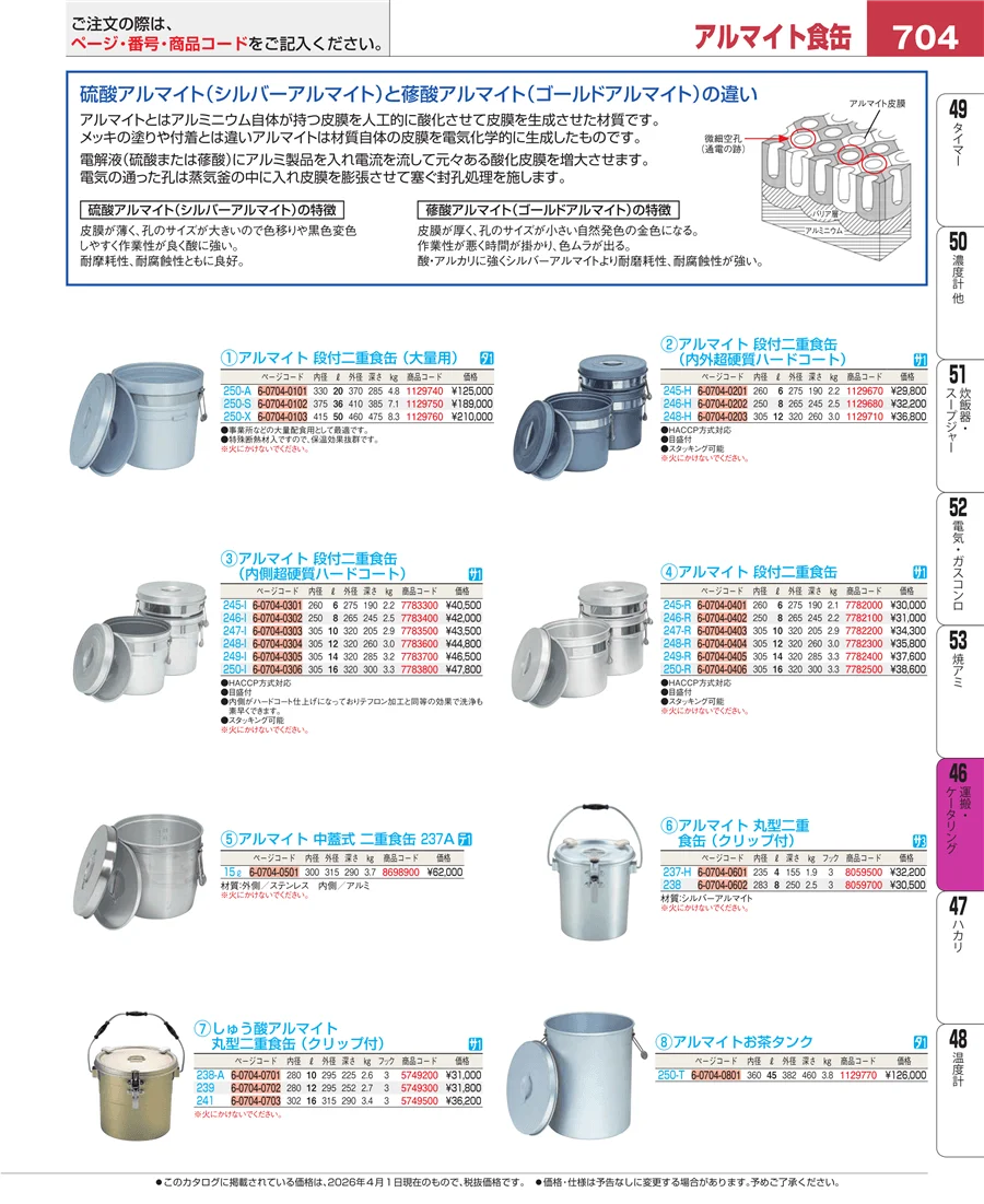 ストックポット・保存容器 ページ704