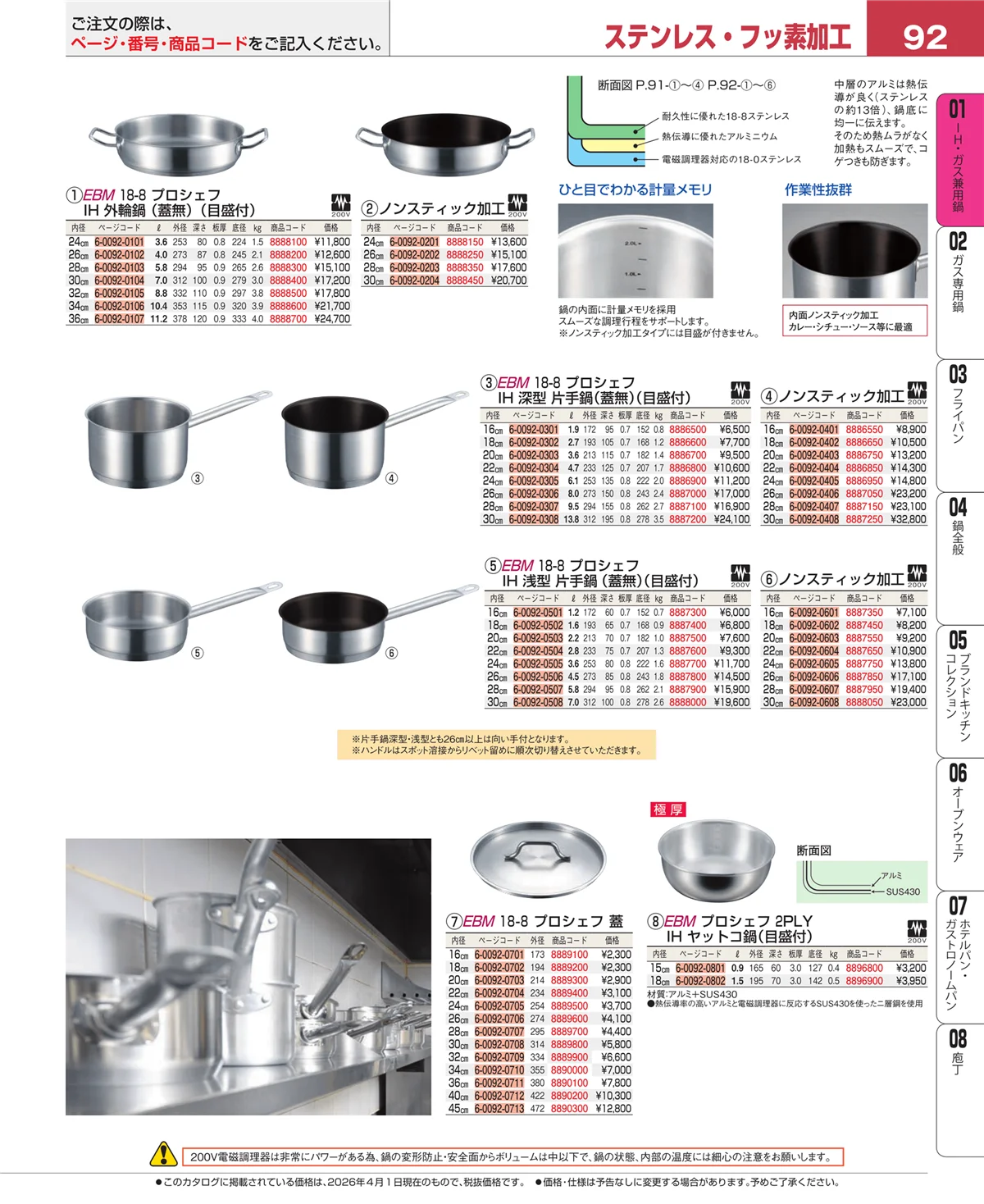 EBM業務用厨房用品カタログvol.26・ページ番号92・コラム