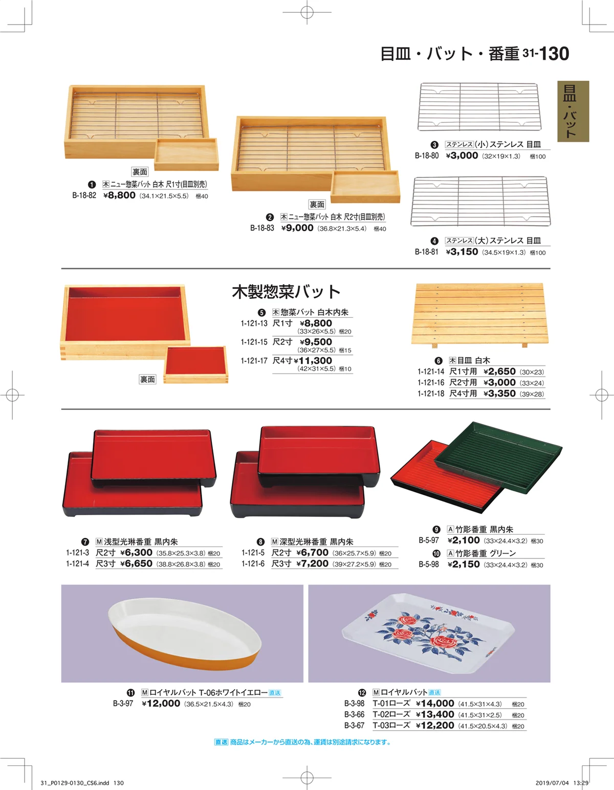 割烹漆器vol.31・ページ番号130・目皿・バット