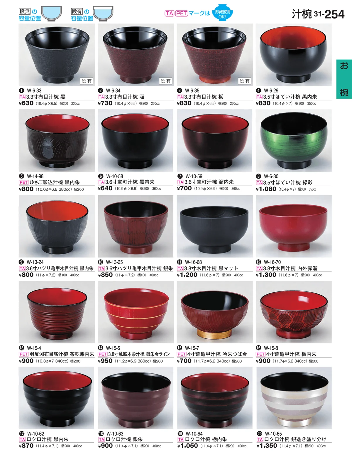 割烹漆器vol.31・ページ番号254・お椀