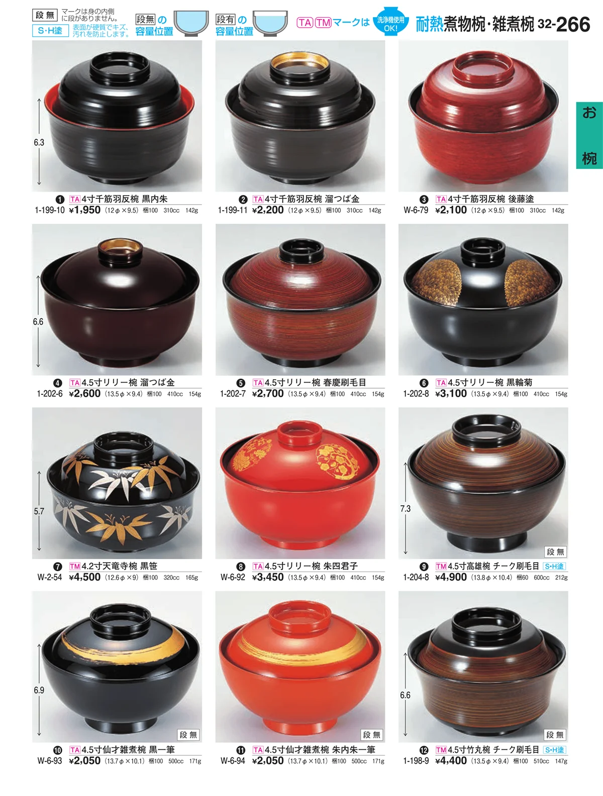 割烹漆器vol.32・ページ番号266・お椀