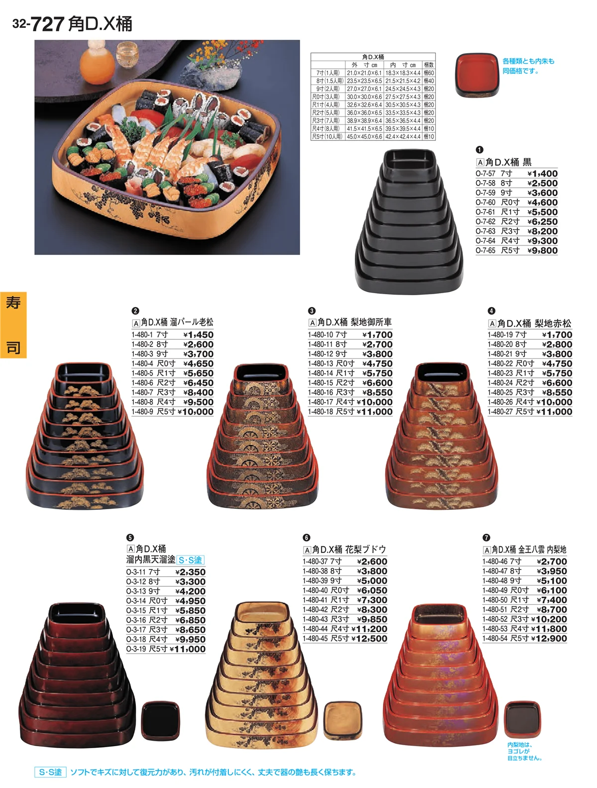 割烹漆器vol.32・ページ番号727・寿司