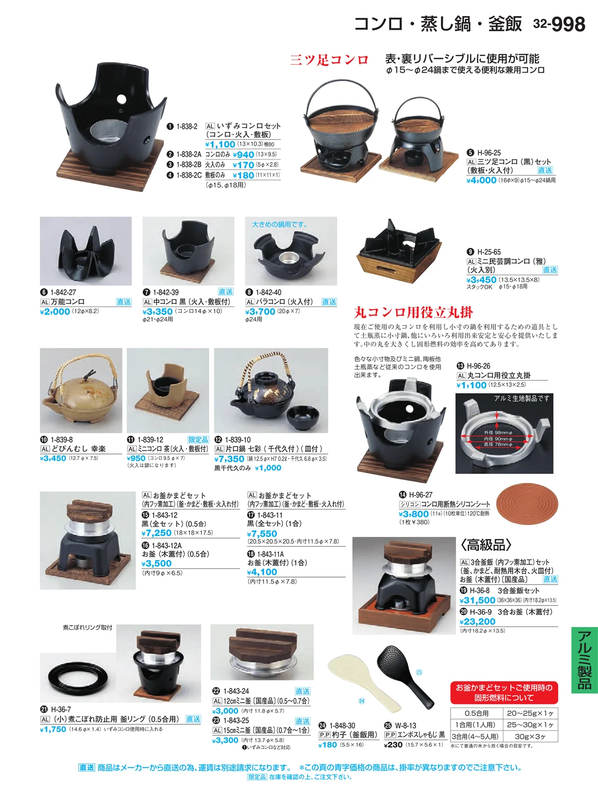 割烹漆器vol.32・ページ番号998・アルミ製品