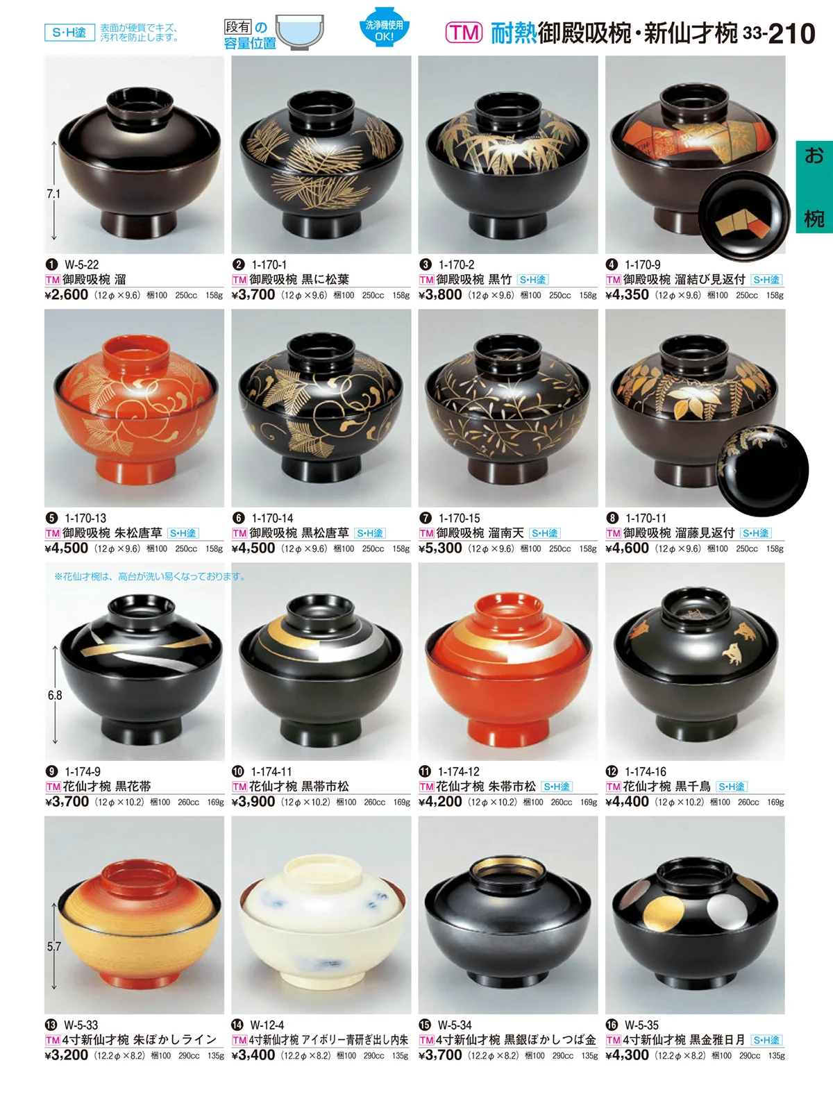 割烹漆器vol.33・ページ番号210・お椀