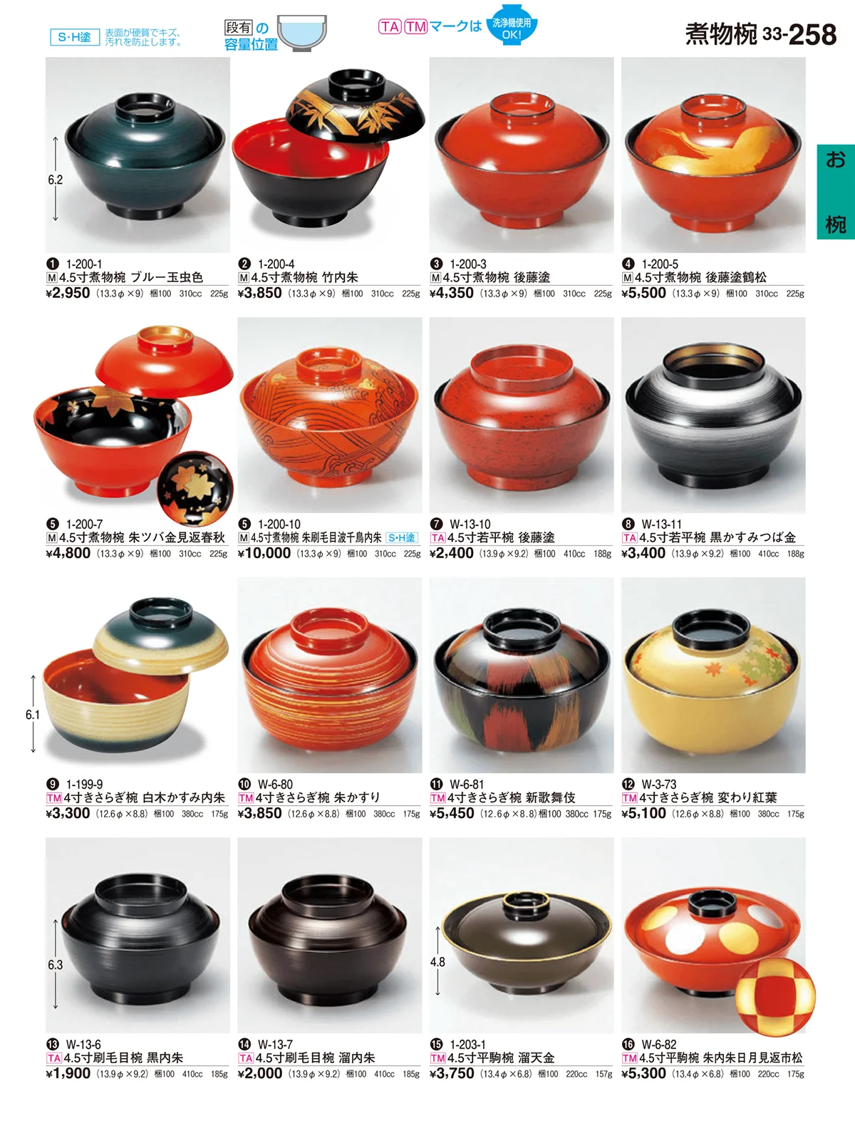 割烹漆器vol.33・ページ番号258・お椀