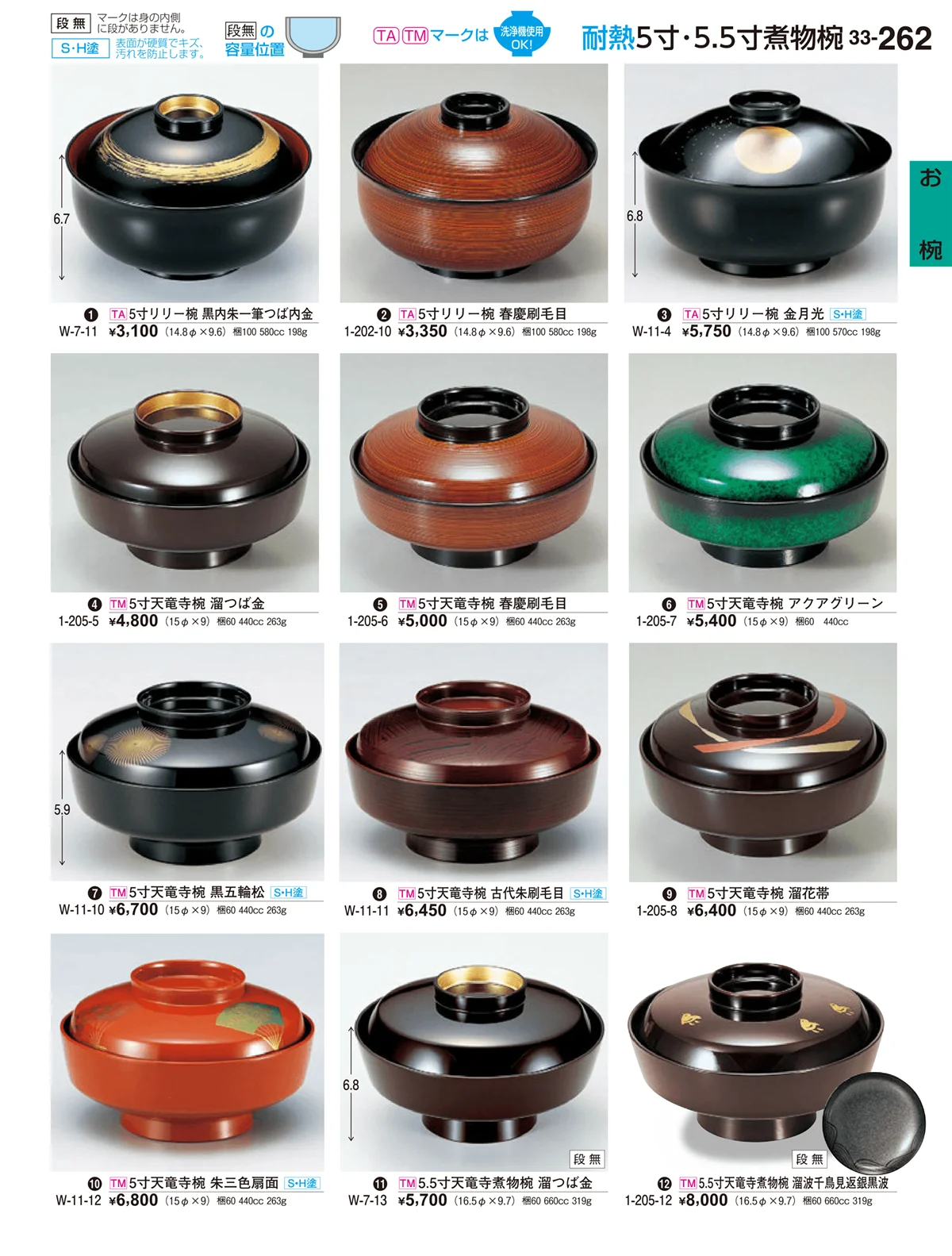 割烹漆器vol.33・ページ番号262・お椀