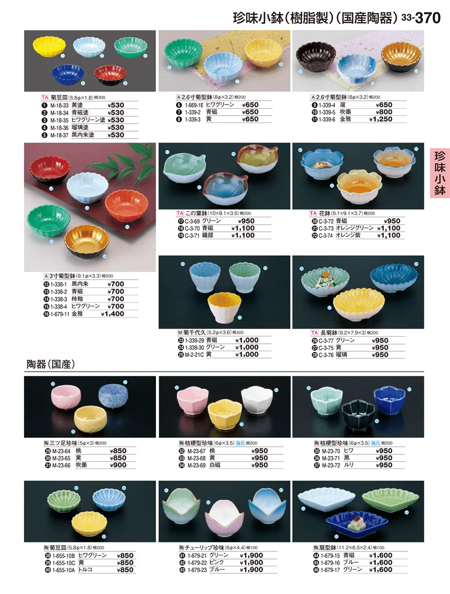 珍味小鉢・酒器・ミニ小鉢 ページ370