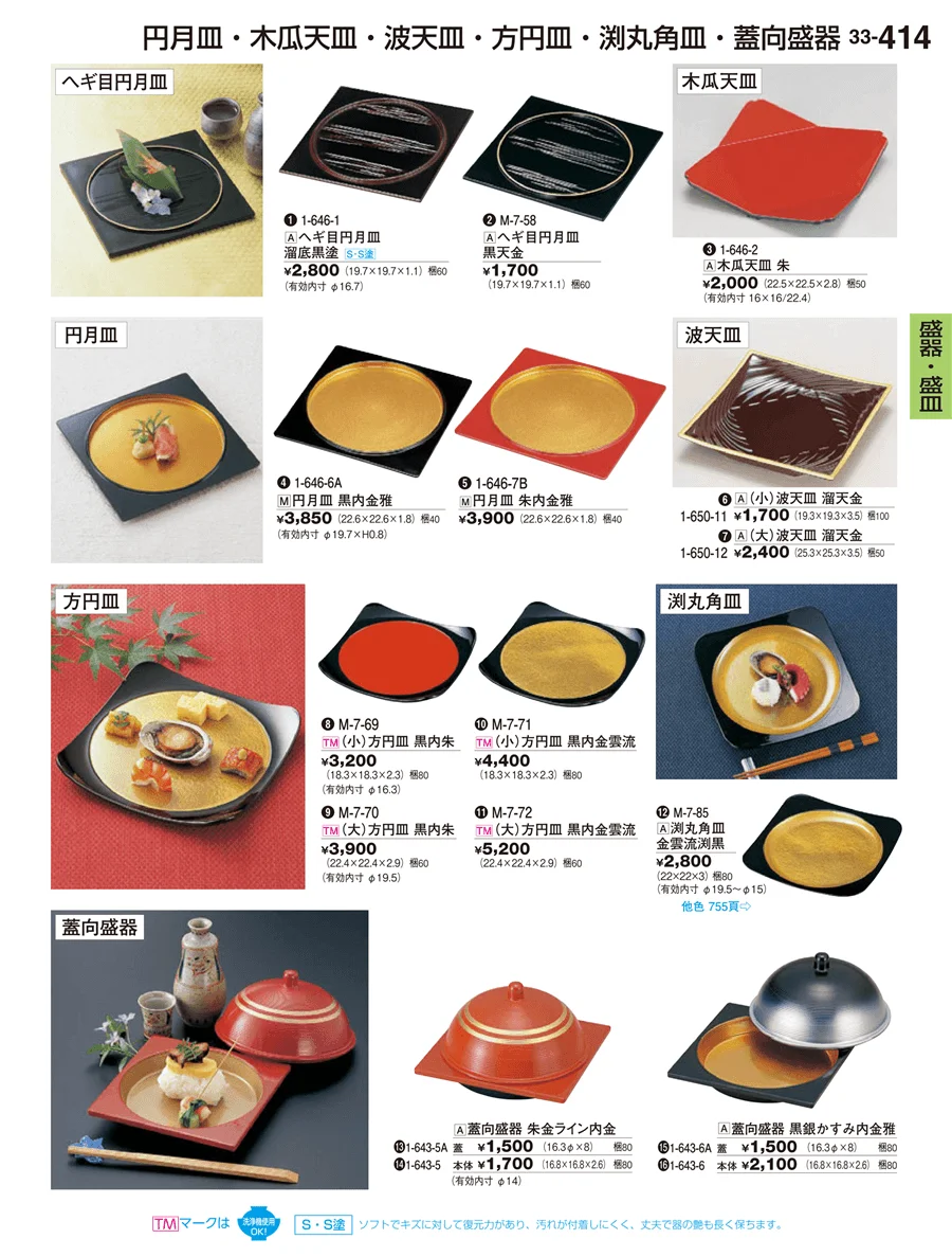 盛箱・盛皿・盛器 ページ414