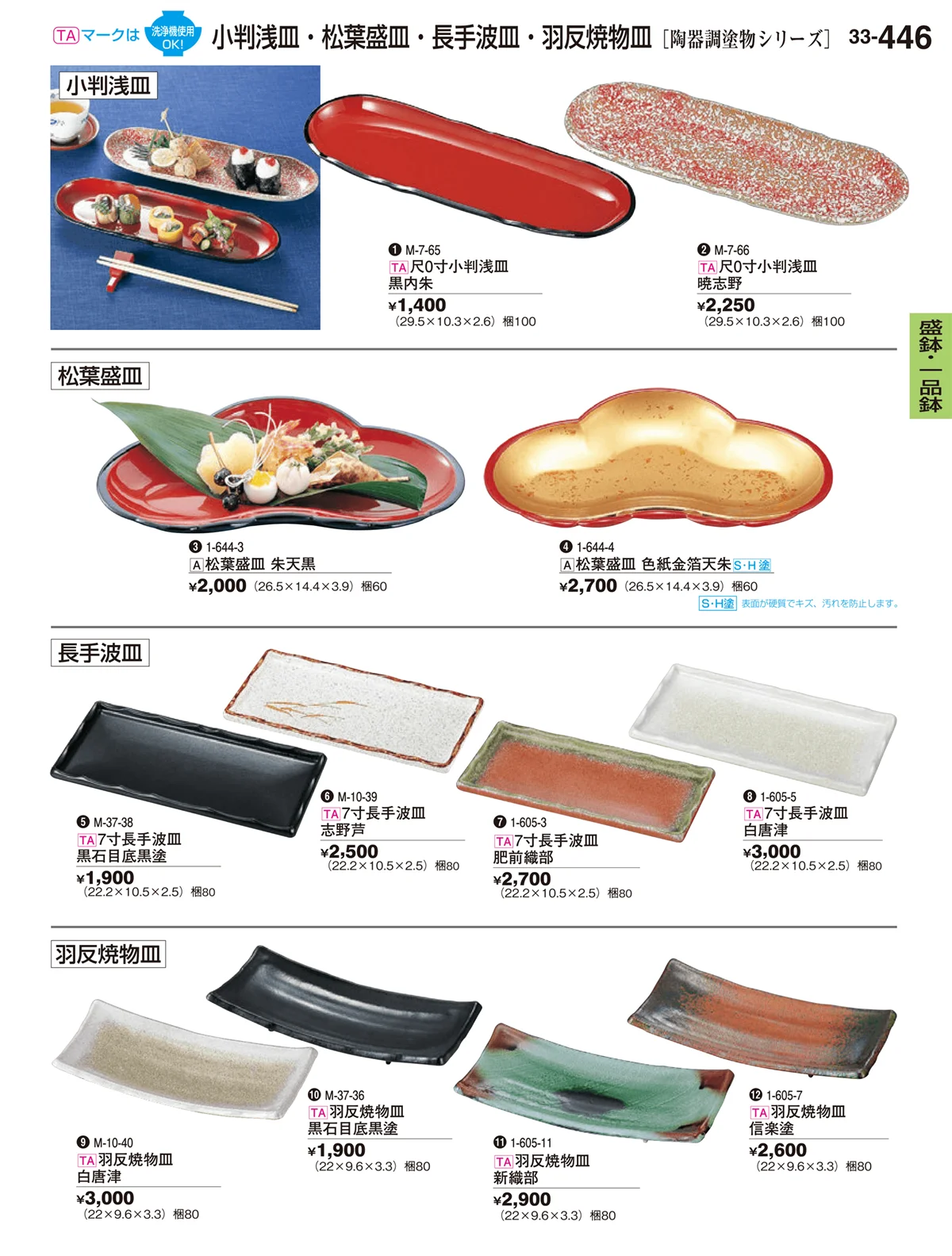 割烹漆器vol.33・ページ番号446・盛器・一品鉢