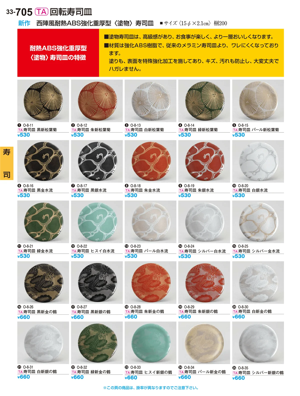 割烹漆器vol.33・ページ番号705・寿司