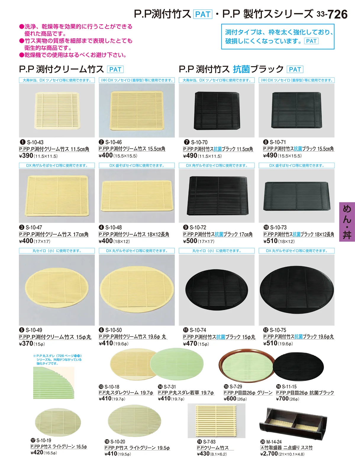 割烹漆器vol.33・ページ番号726・めん・丼