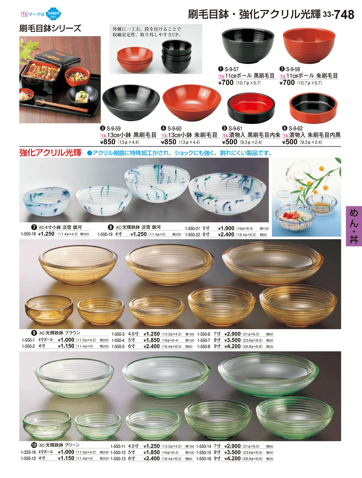 割烹漆器vol.33・ページ番号748・めん・丼