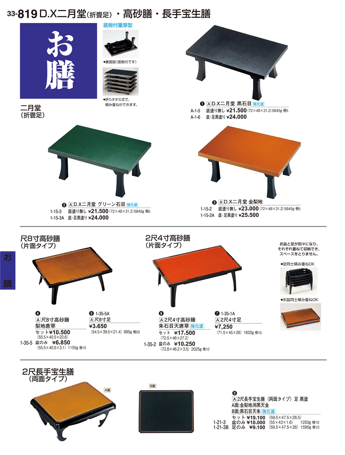 割烹漆器vol.33・ページ番号819・お膳