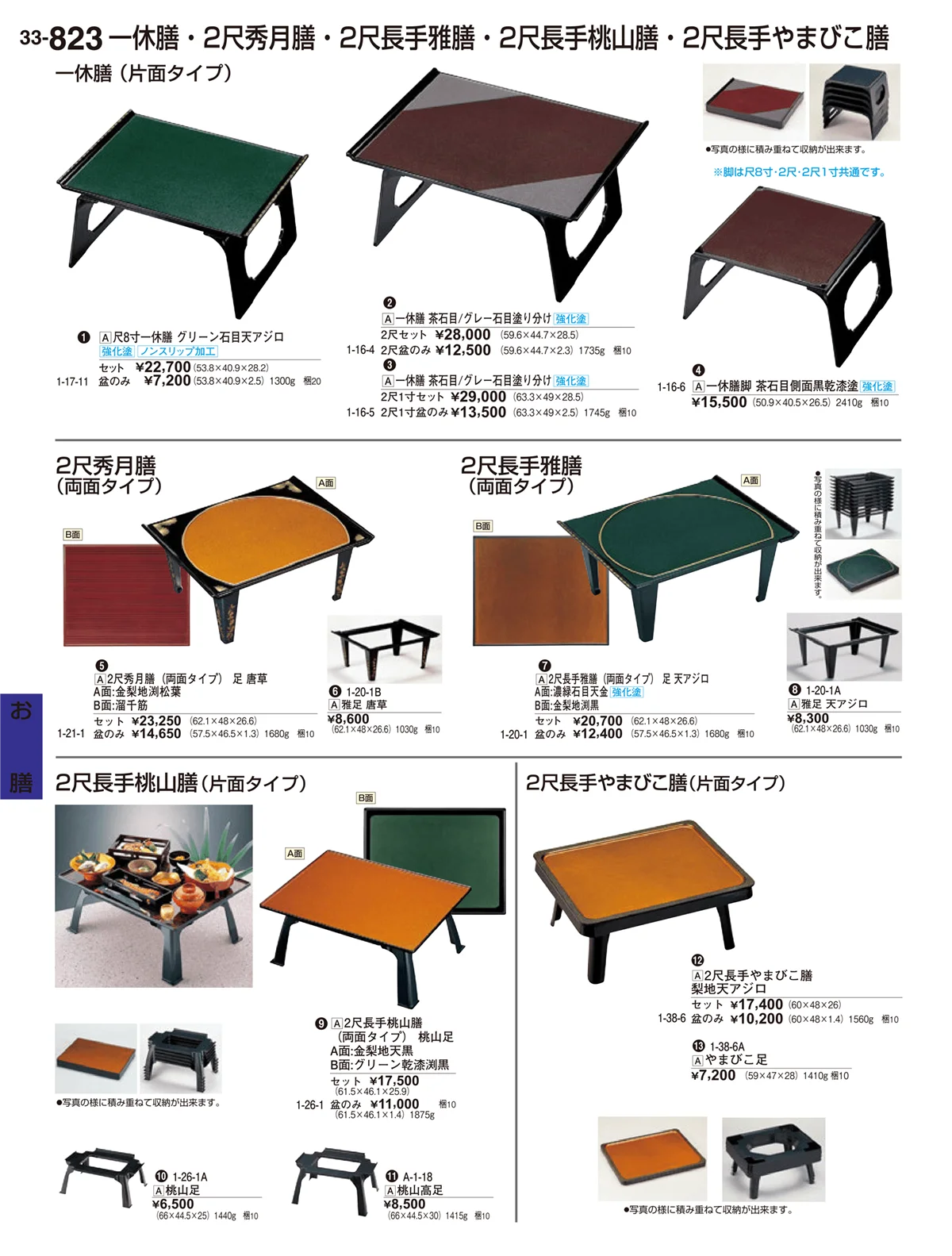 割烹漆器vol.33・ページ番号823・お膳