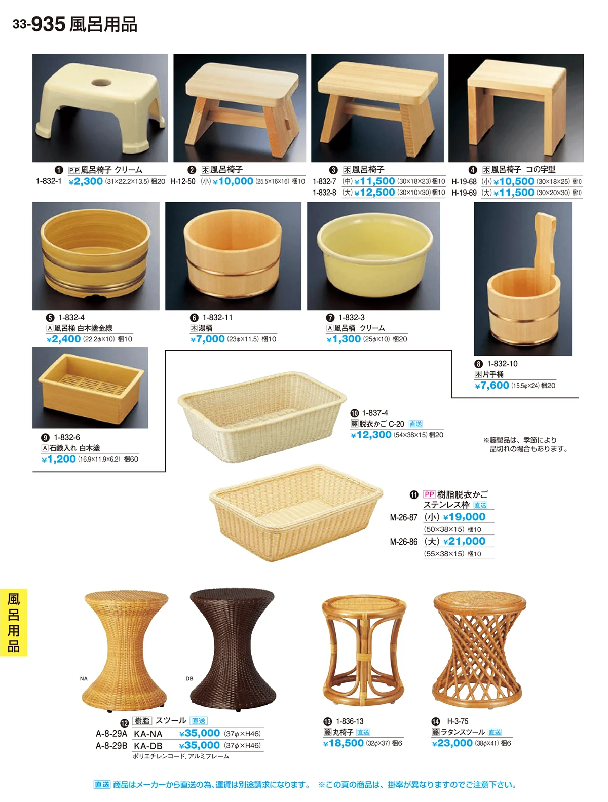 割烹漆器vol.33・ページ番号935・風呂用品