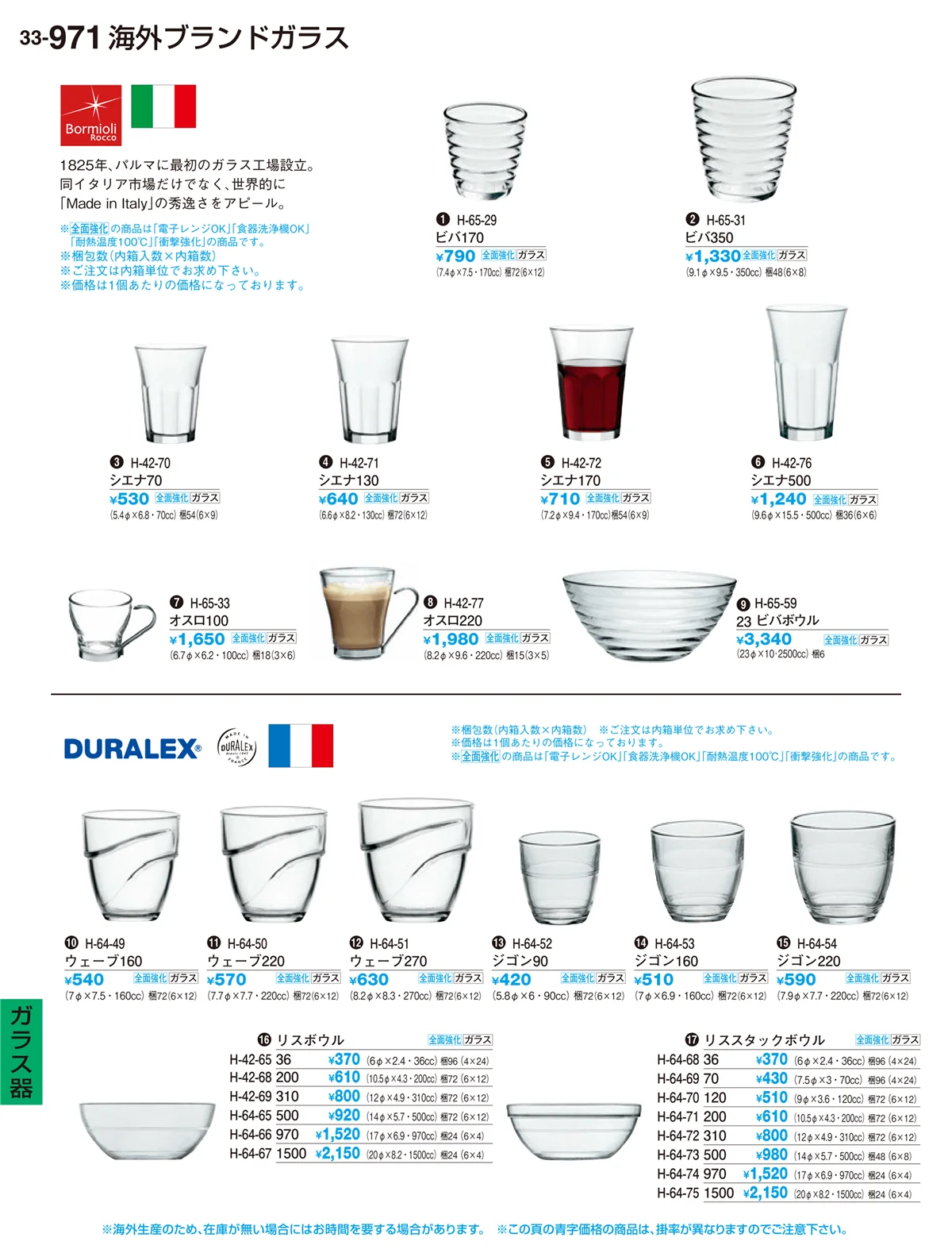 割烹漆器vol.33・ページ番号971・ガラス器