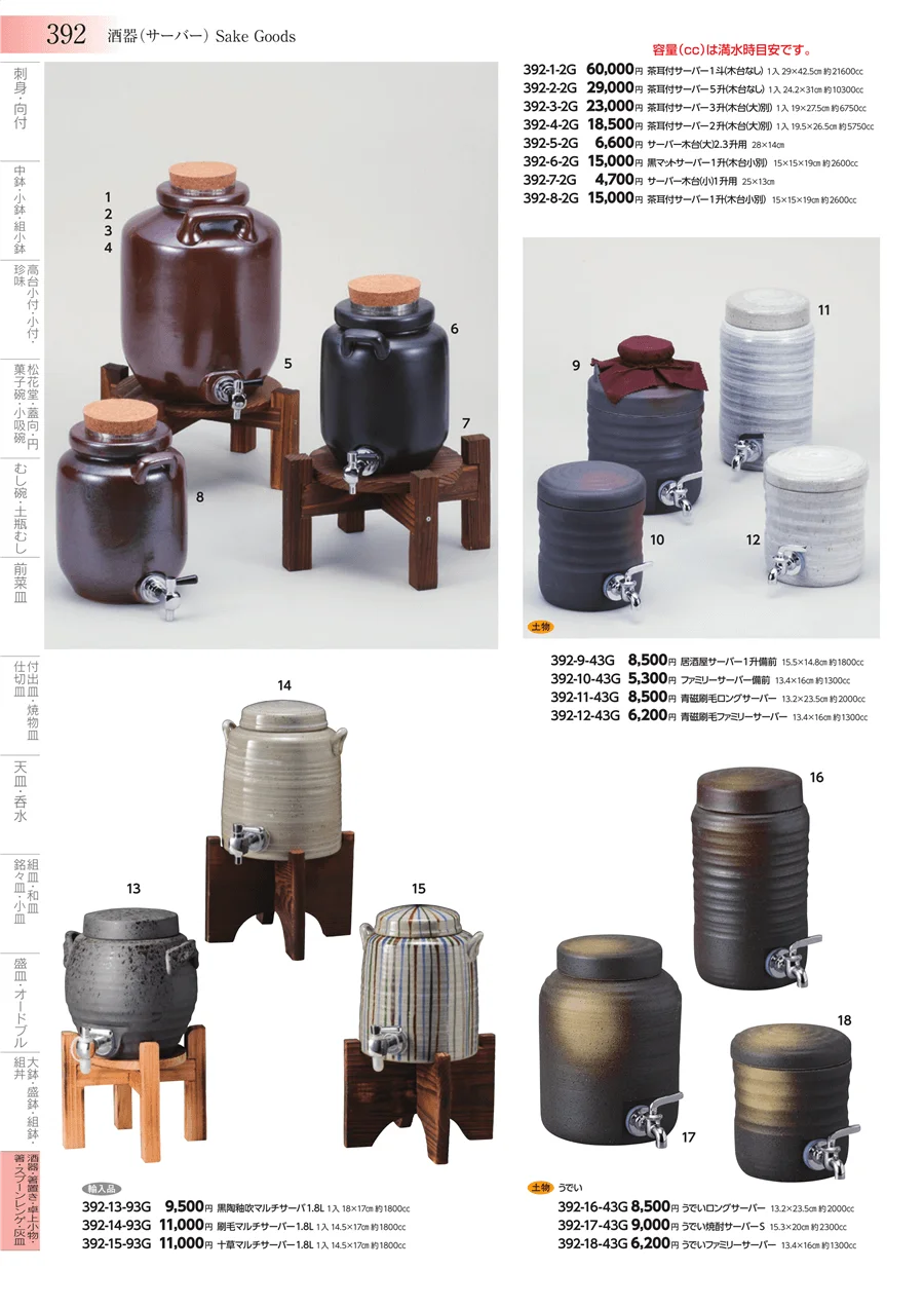酒器・箸置き・卓上小物・箸・スプーンレンゲ・灰皿 ページ392