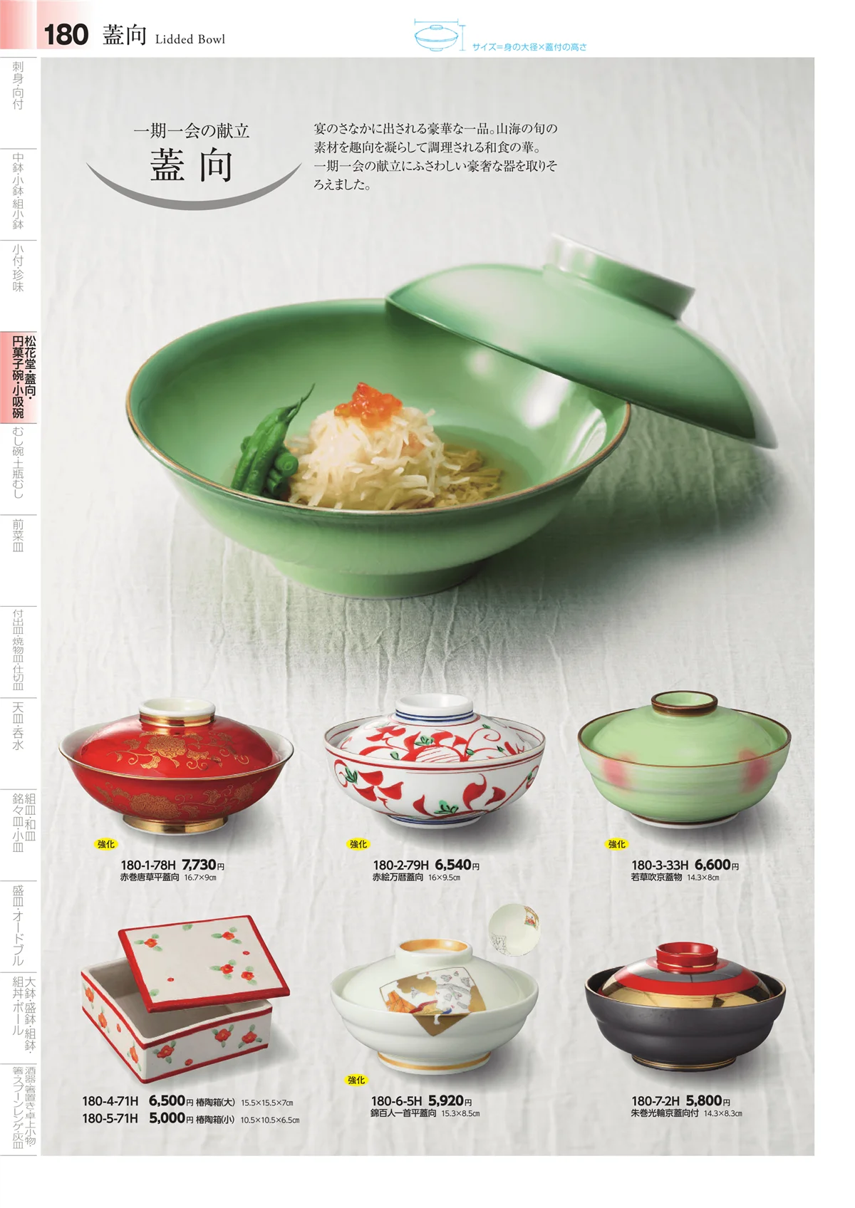 みやび街道vol.4・ページ番号180・松花堂・蓋向・円菓子碗