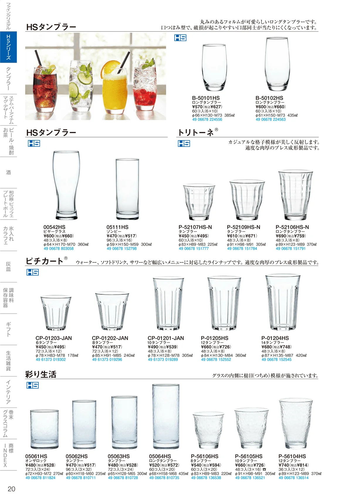 東洋佐々木ガラス2026・ページ番号20・HSシリーズ