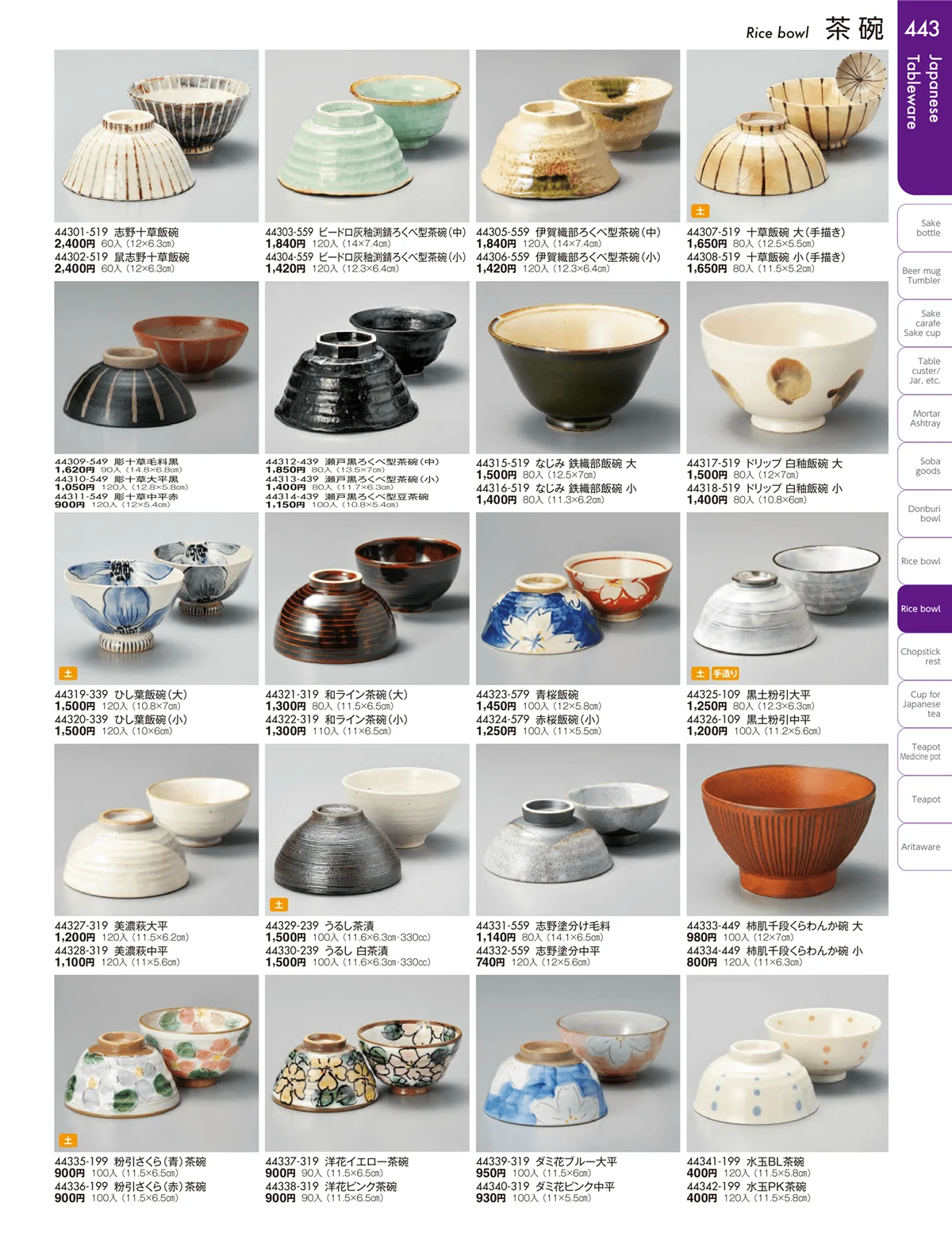陶雅vol.19・ページ番号443・大茶・茶漬・ライス丼・飯器・ゆったり碗・抹茶碗・茶碗・箸置