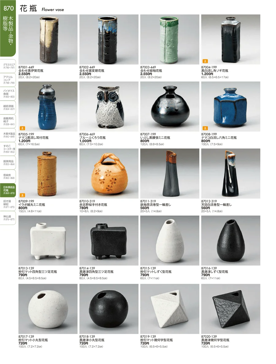 日本美術品・花瓶 ページ870