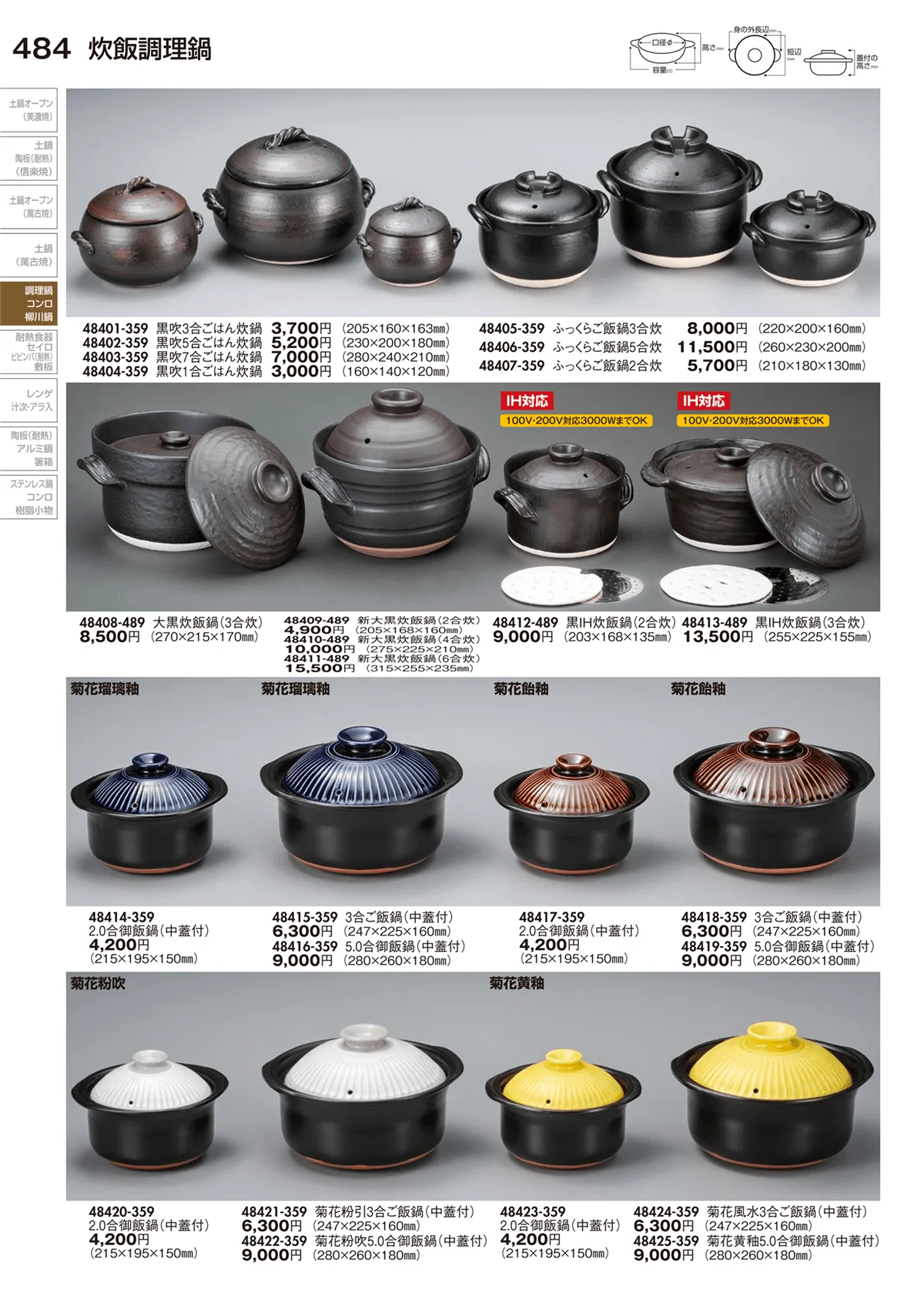 陶里vol.29・ページ番号484・炊飯調理鍋