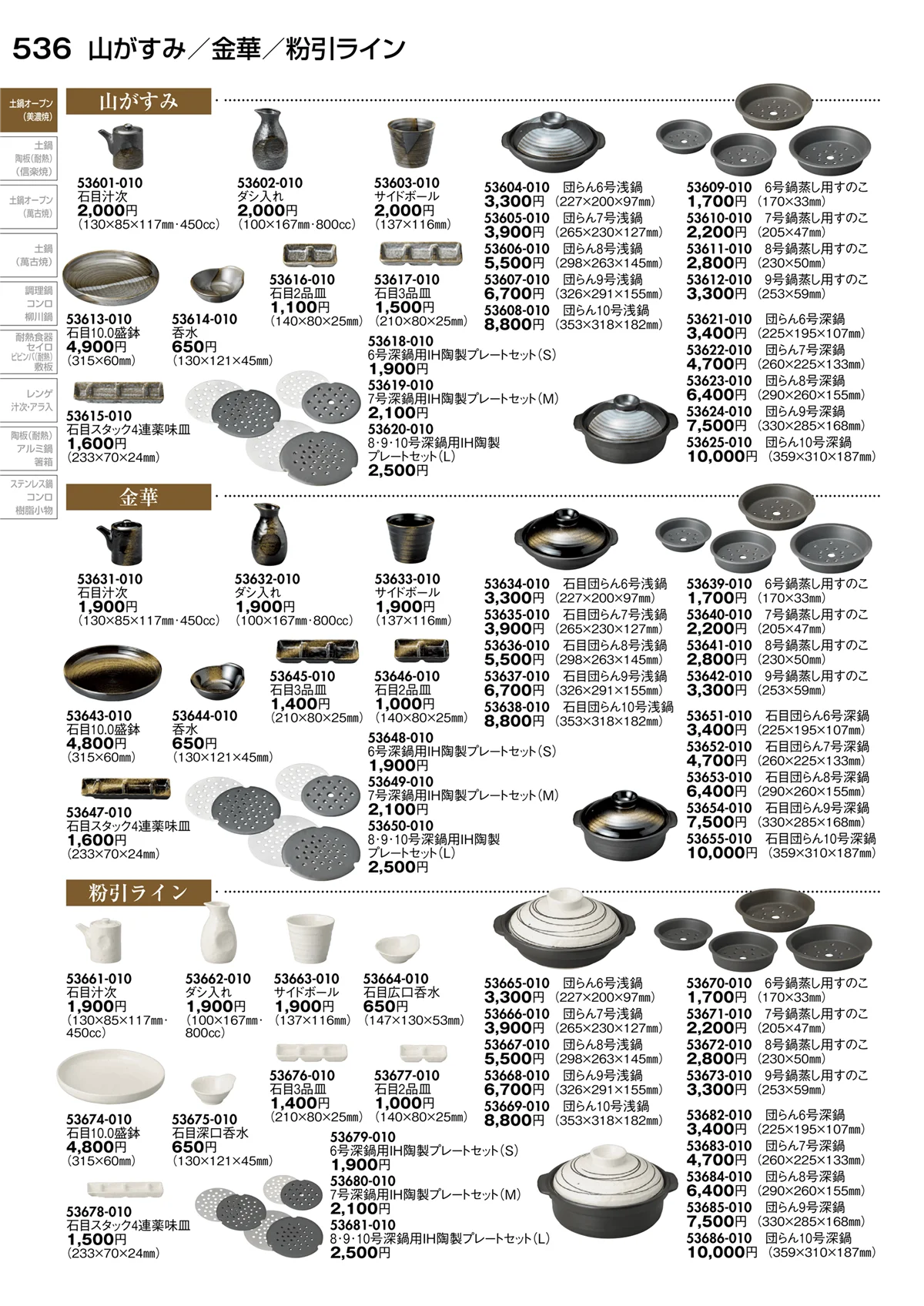 陶里vol.30・ページ番号536・土鍋オープン（美濃焼）