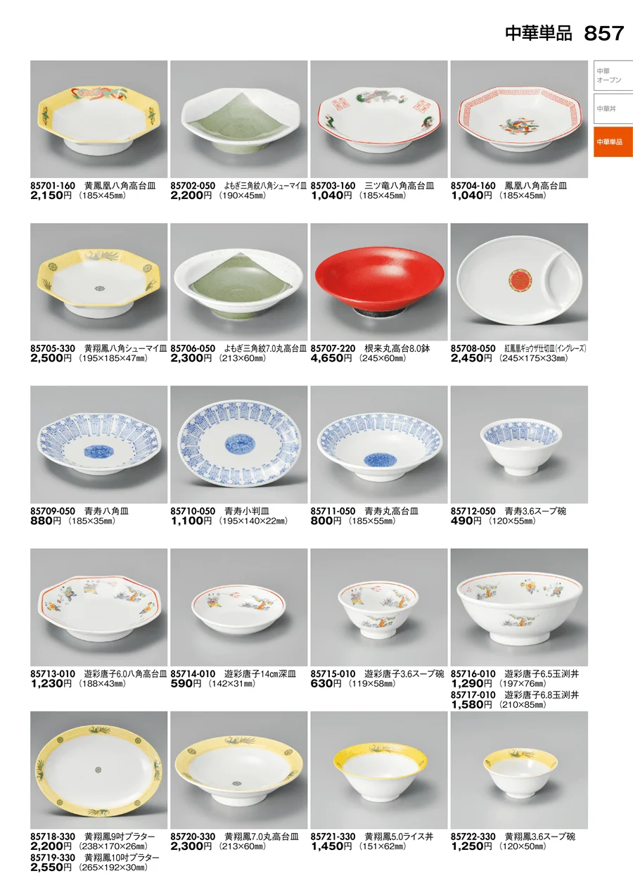 中華丼・中華単品 ページ857