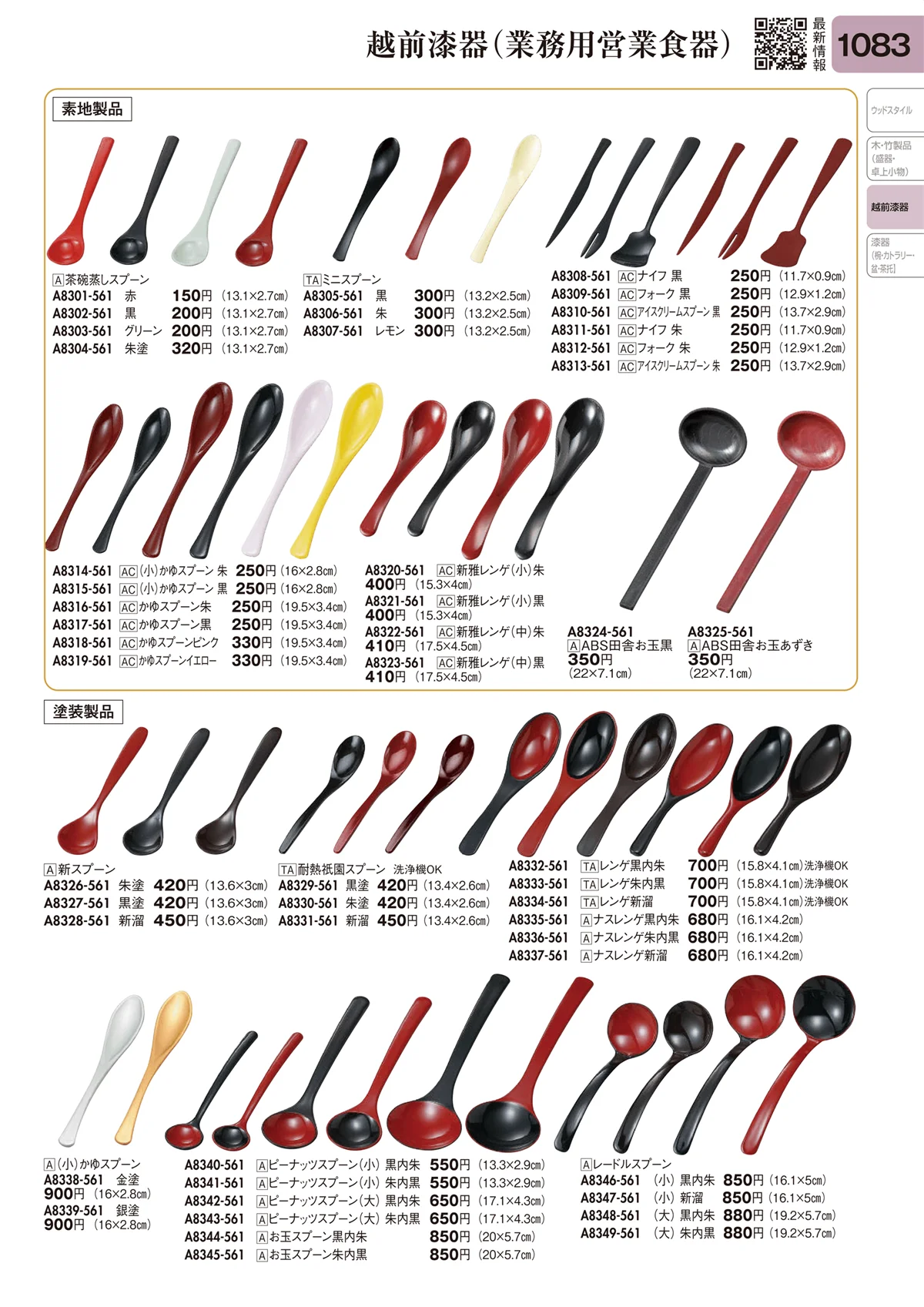 陶里vol.31・ページ番号1083・越前漆器（業務用営業食器）