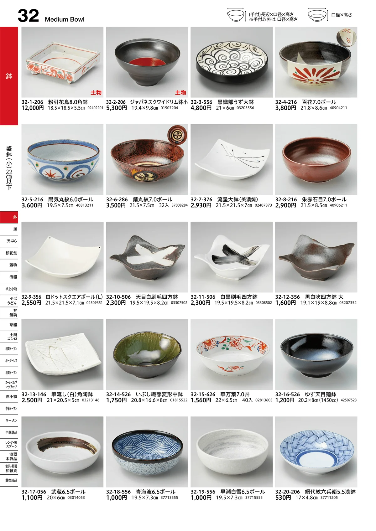 うつわvol.16・ページ番号32・盛鉢（小）（22cm以下）