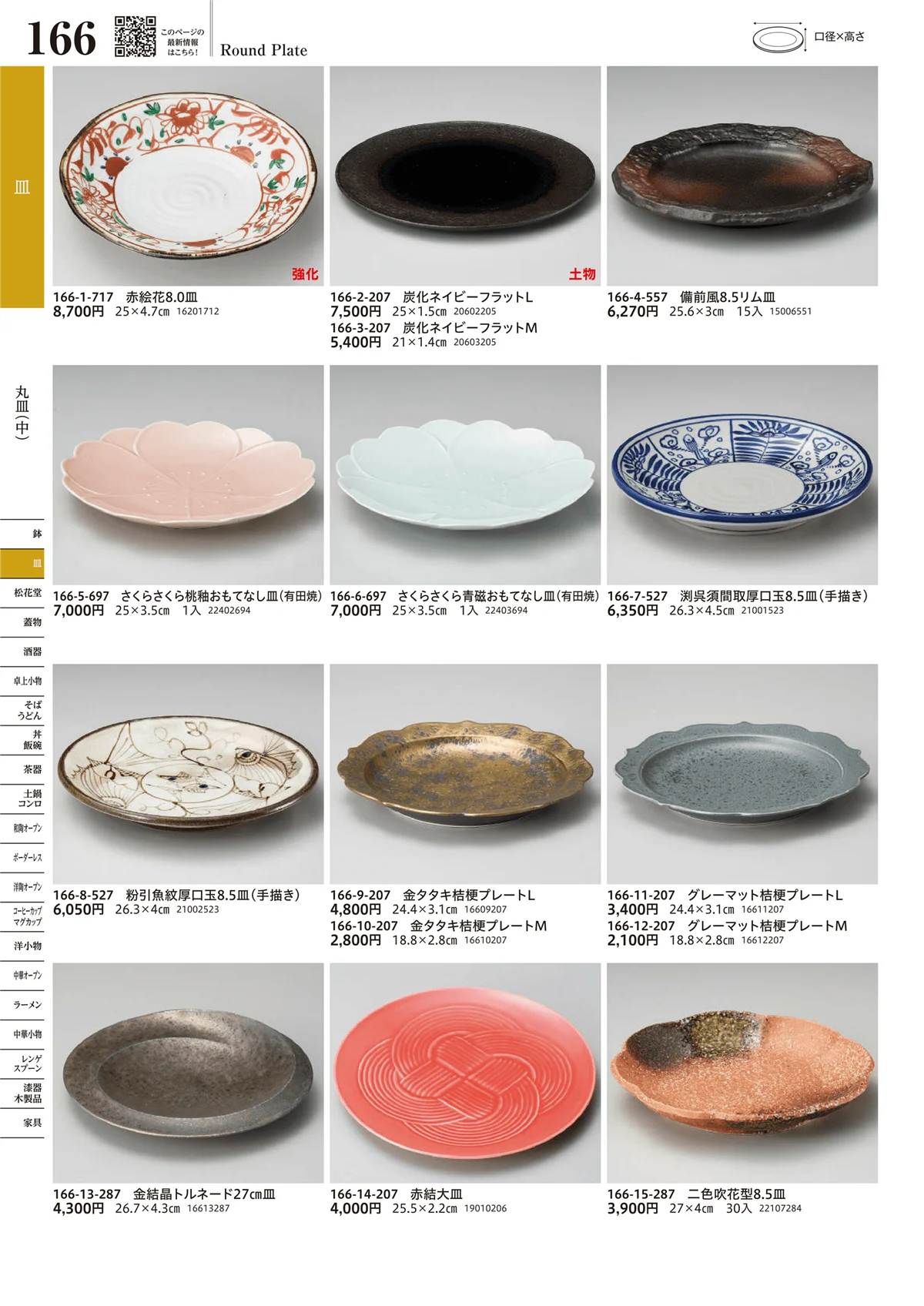 うつわvol.17・ページ番号166・丸皿（中）