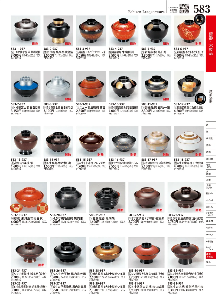 越前漆器 ページ583