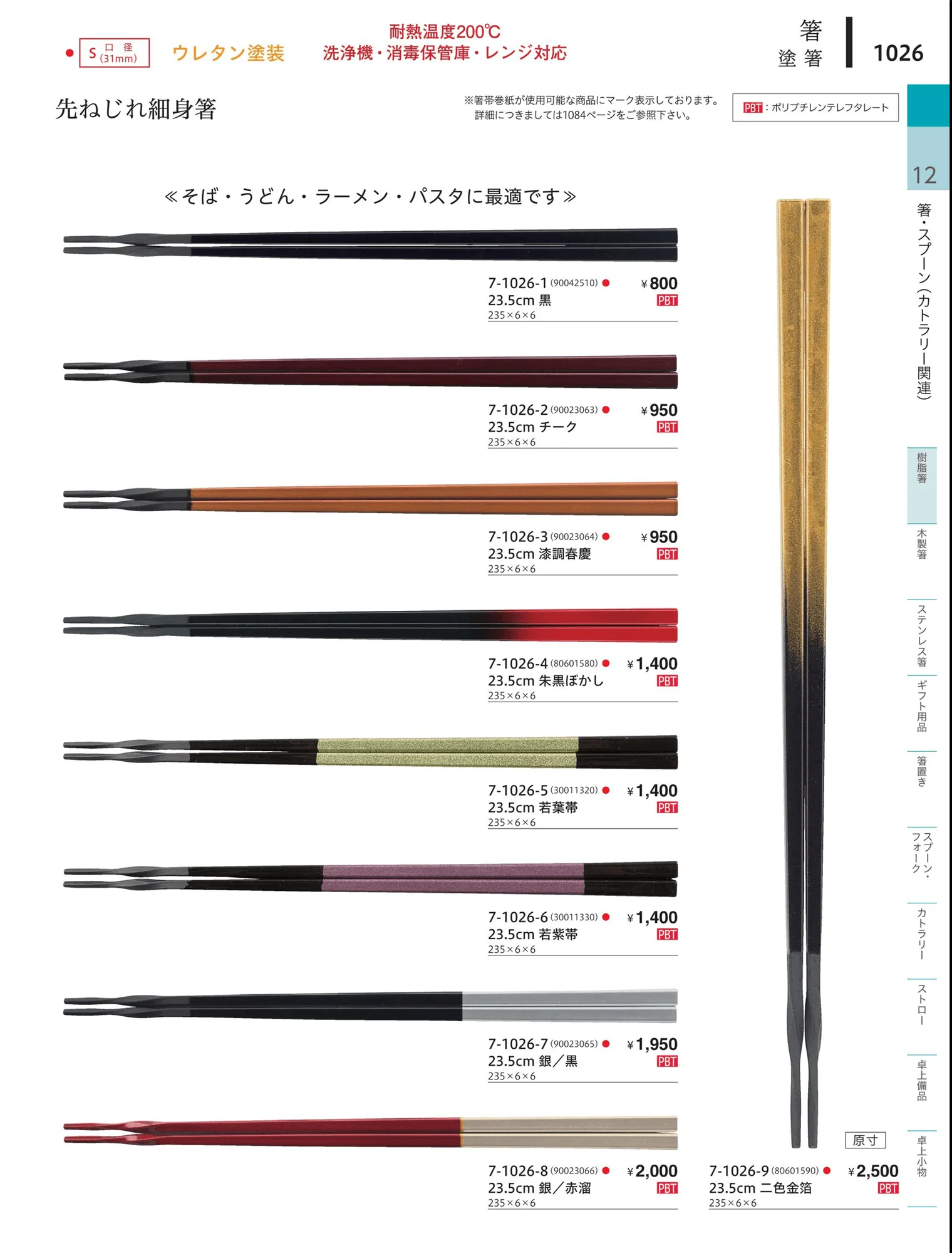 やすらぎvol.34・ページ番号1026・陶器箸