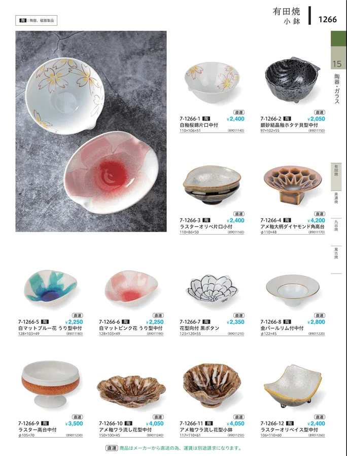 小鉢・小皿・変形皿・中付 ページ1266