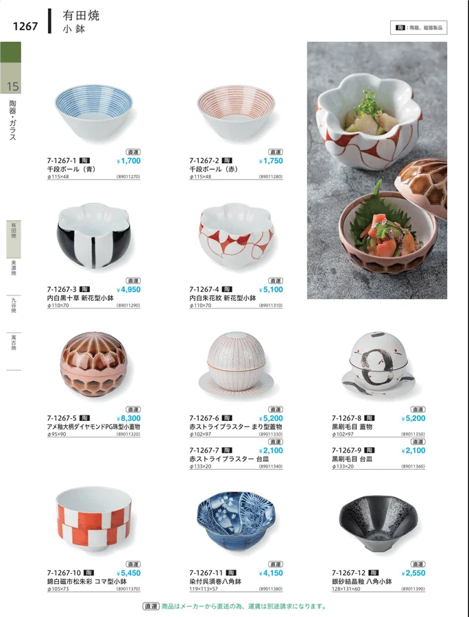 小鉢・小皿・変形皿・中付 ページ1267