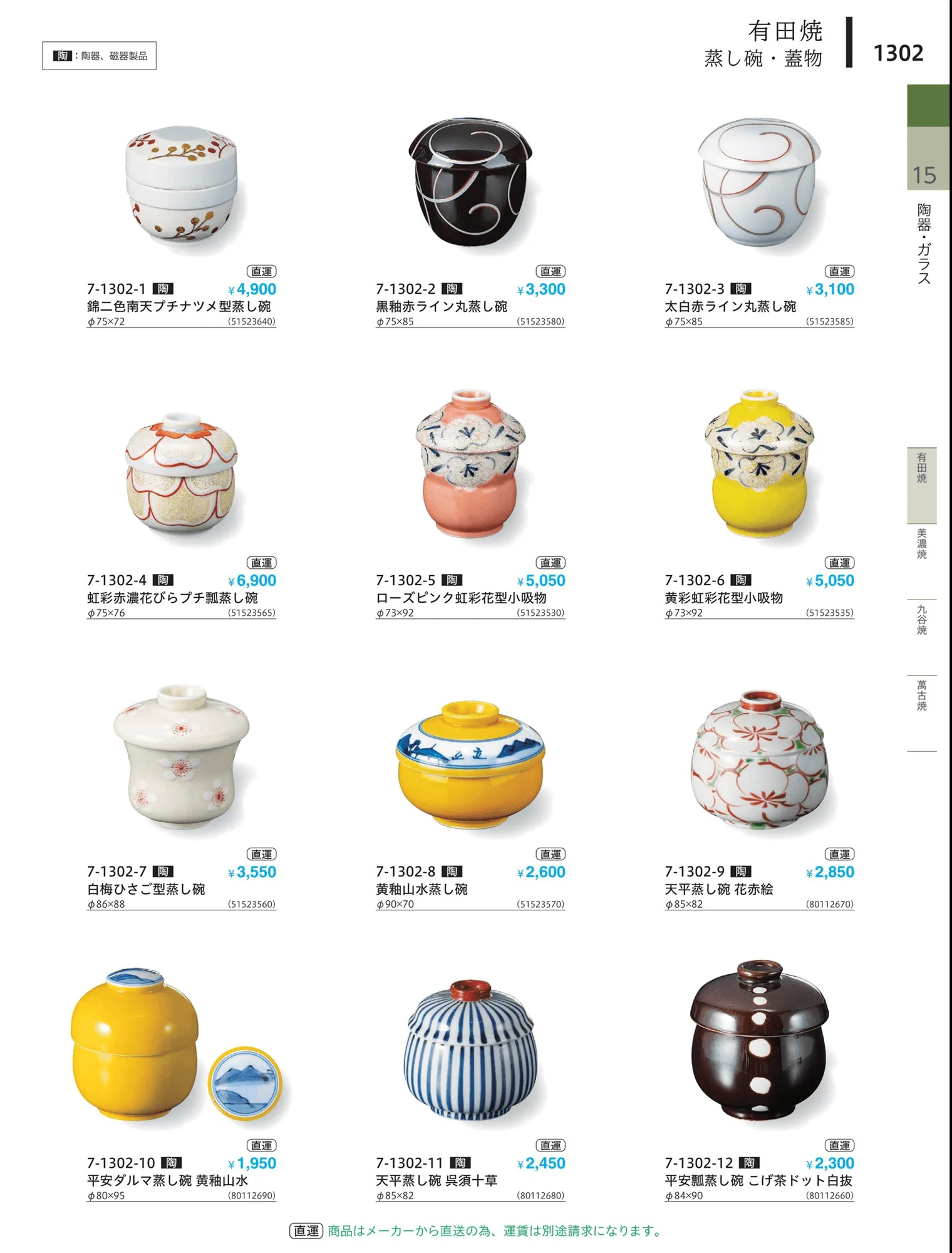 やすらぎvol.34・ページ番号1302・茶碗・蓋物
