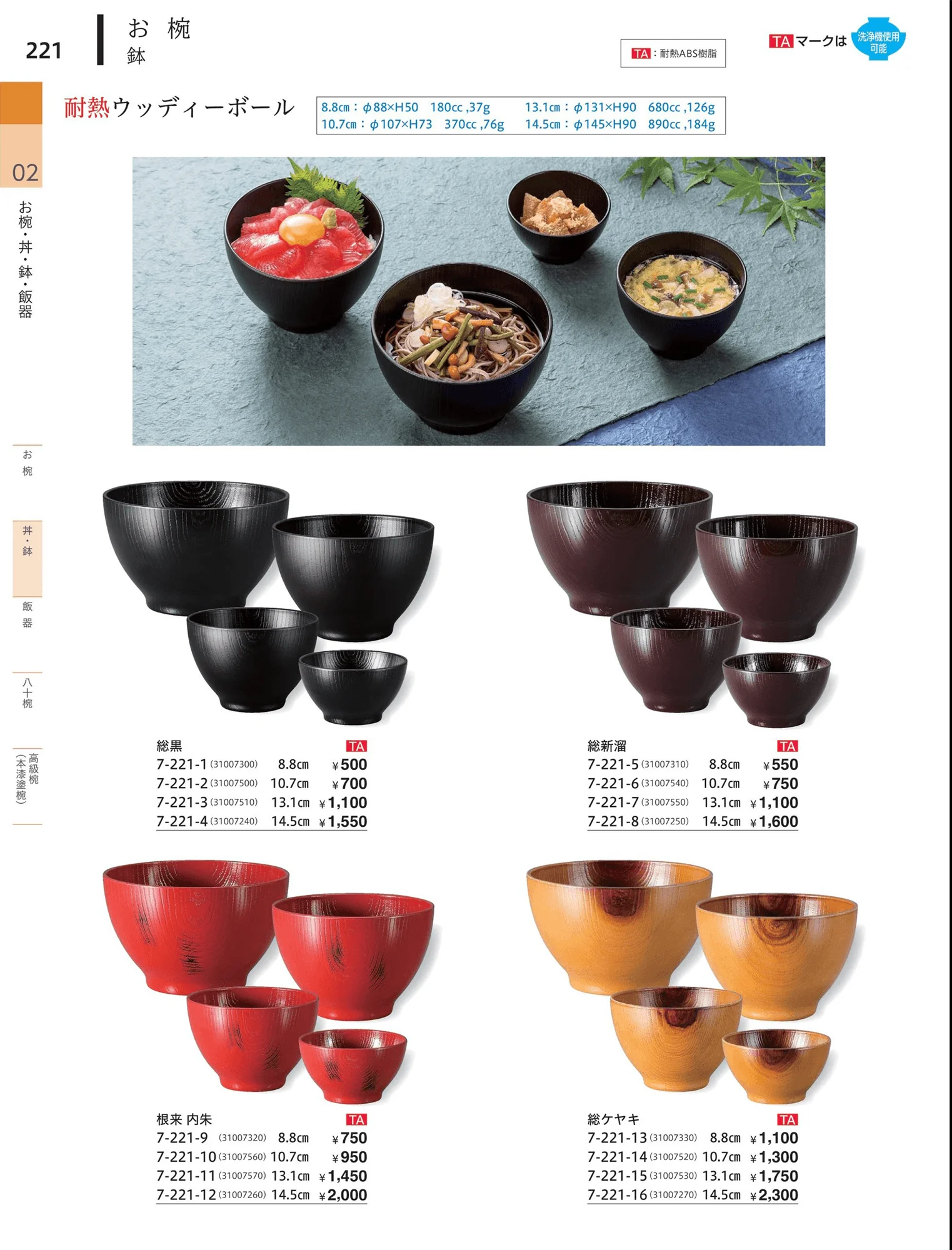 やすらぎvol.34・ページ番号221・小丼・鉢