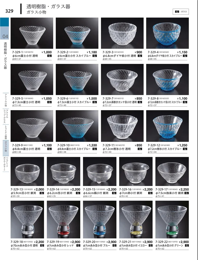 ガラス小物 ページ329
