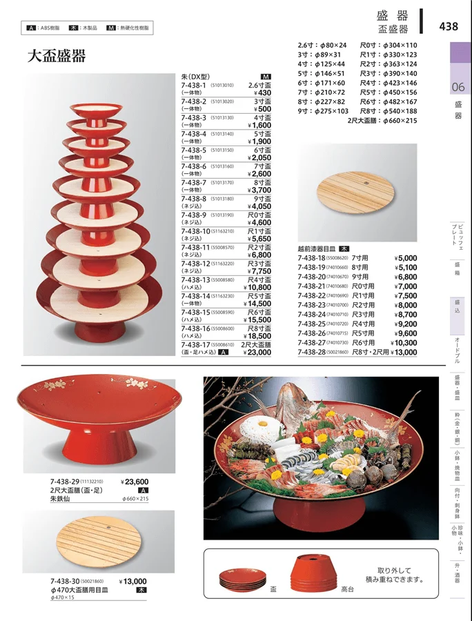 盛込・盛込皿（大皿） ページ438