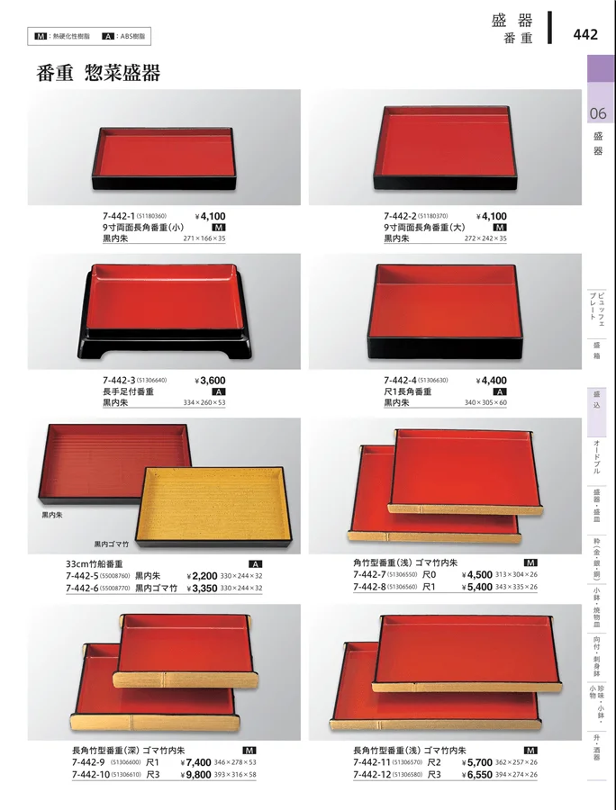 盛込・盛込皿（大皿） ページ442